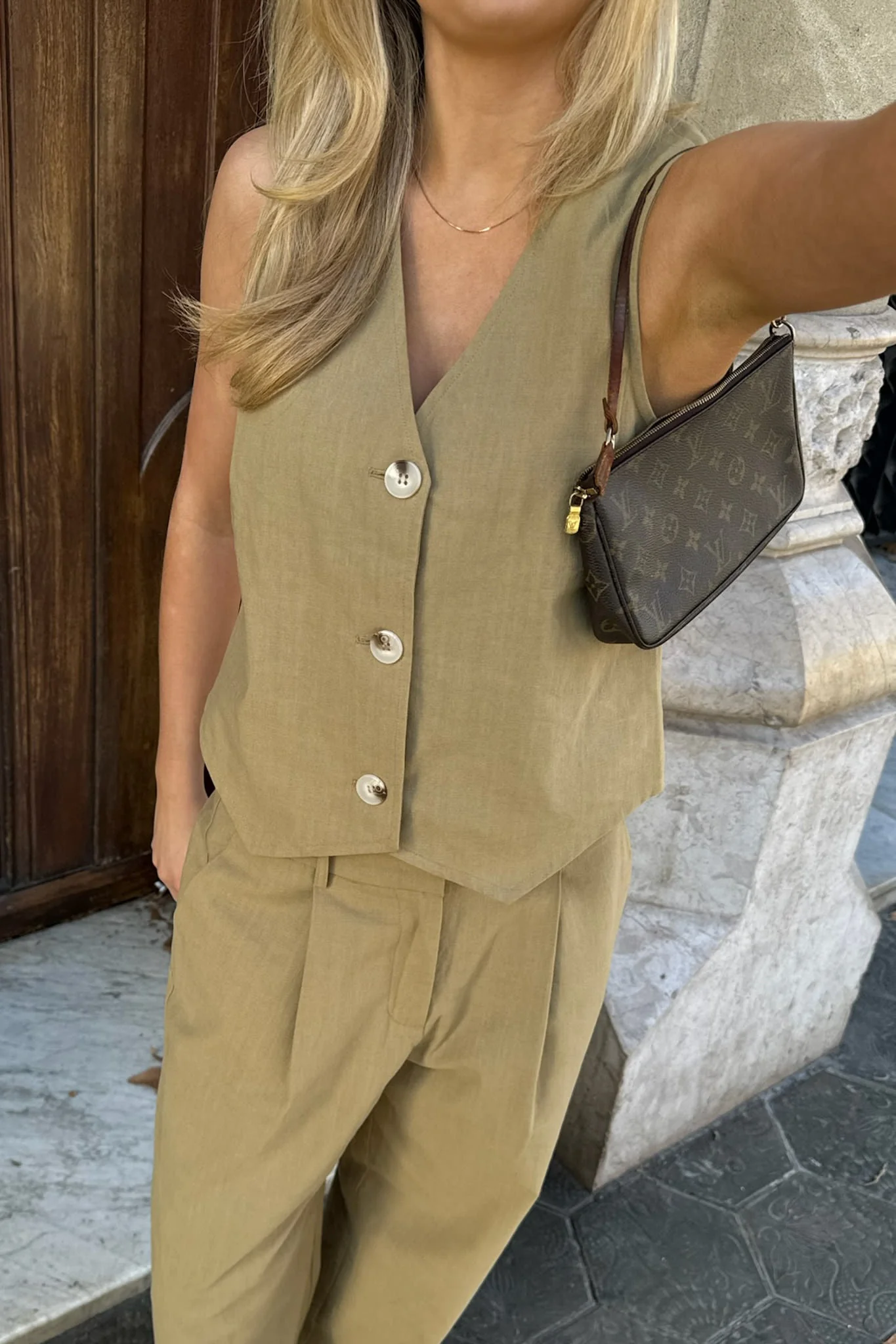 CelinaIC Vest - Light Khaki - Image 7