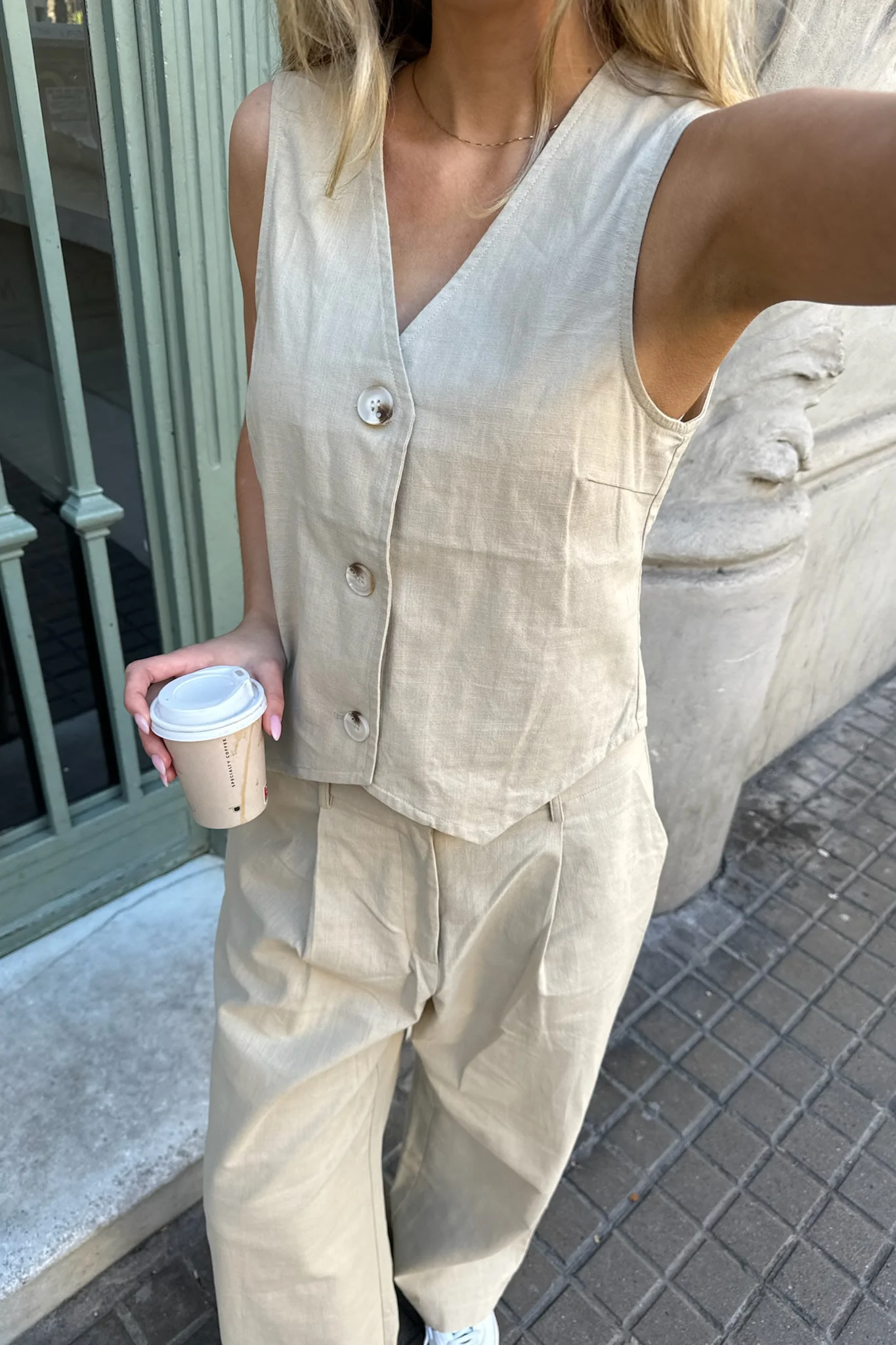 CelinaIC Vest - Sand - Image 6