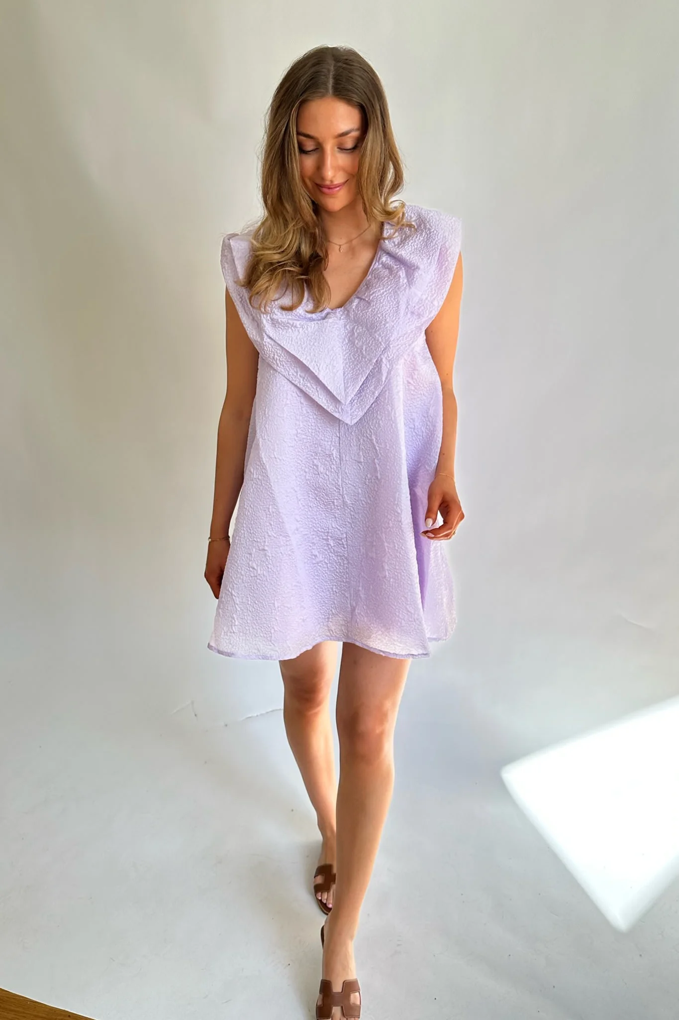 VMCoco Puffy SS Short Dress - Lilac Snow - Image 4