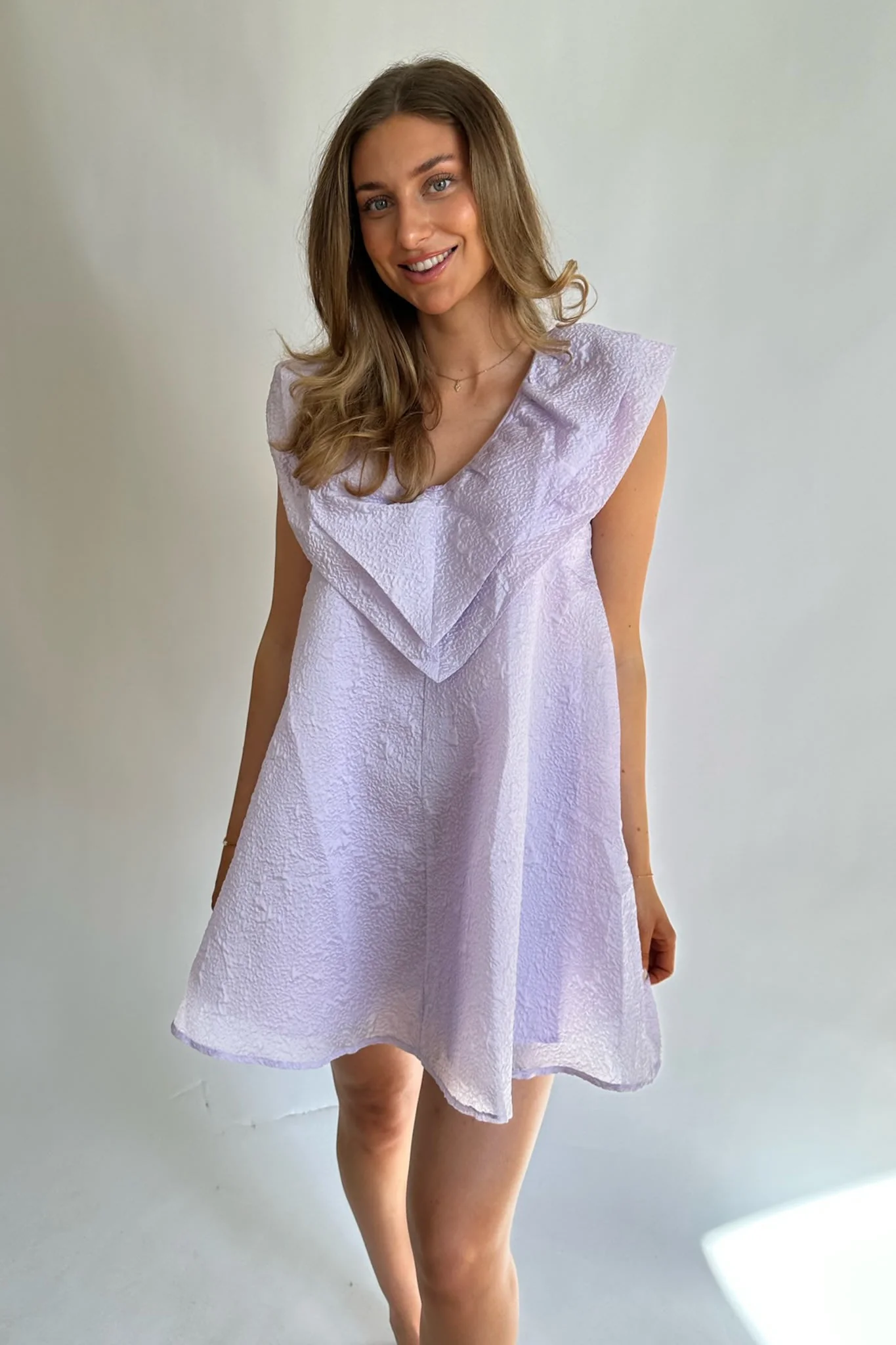 VMCoco Puffy SS Short Dress - Lilac Snow - Image 5