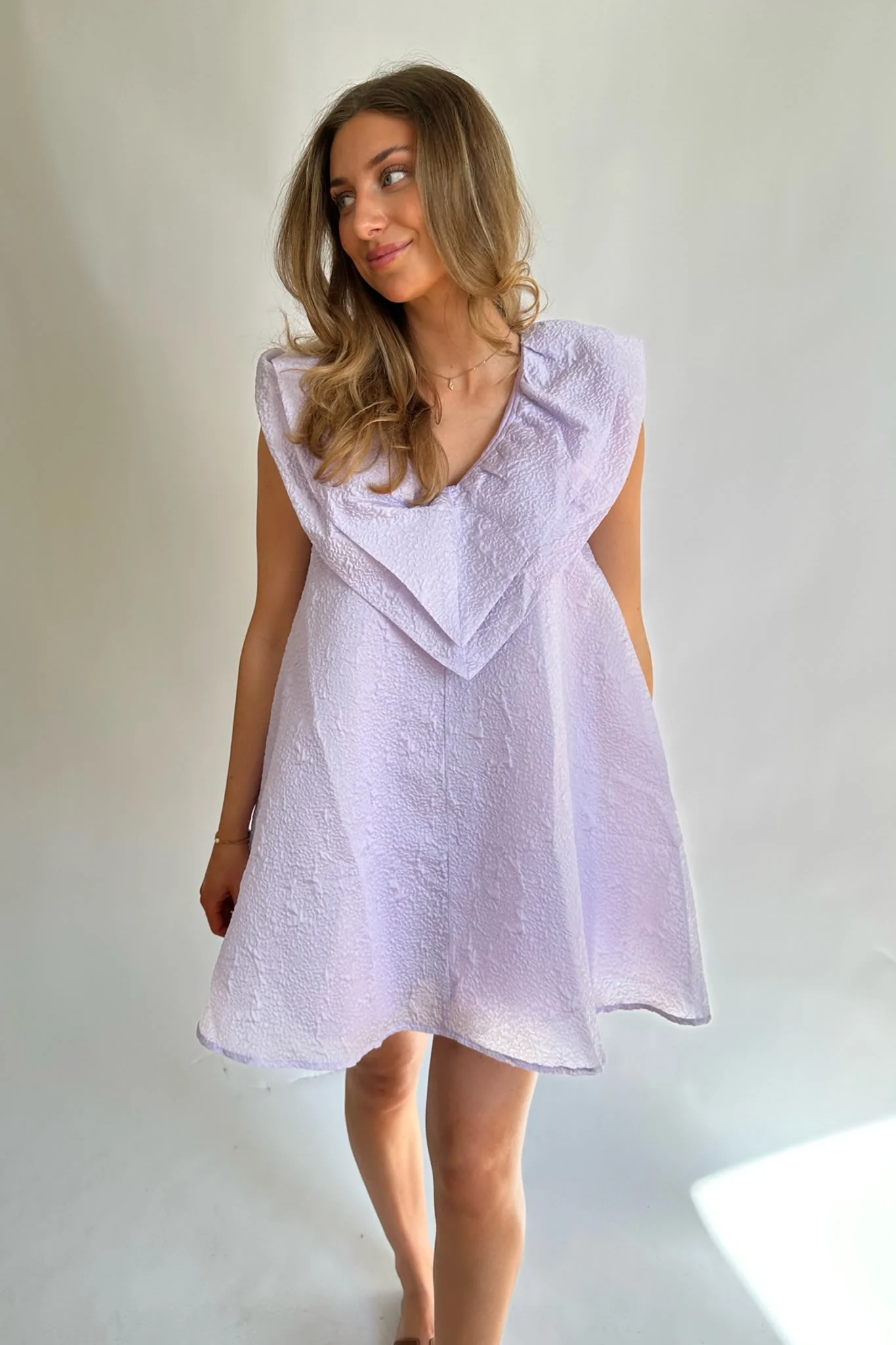VMCoco Puffy SS Short Dress - Lilac Snow - Image 6