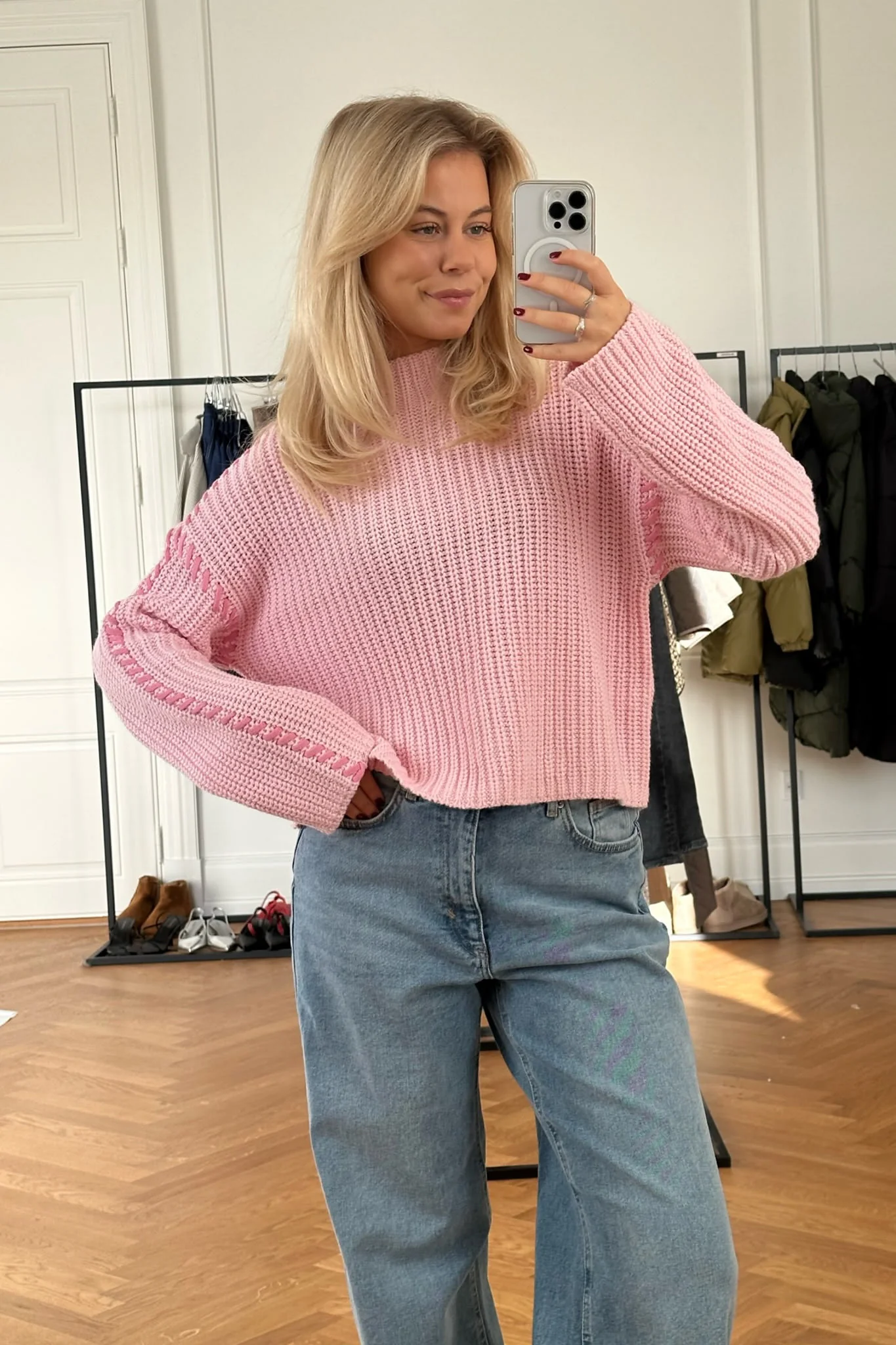 VMCream LS Funnelneck Pullover - Roseate Spoonbill With Sachet Pink - Image 5