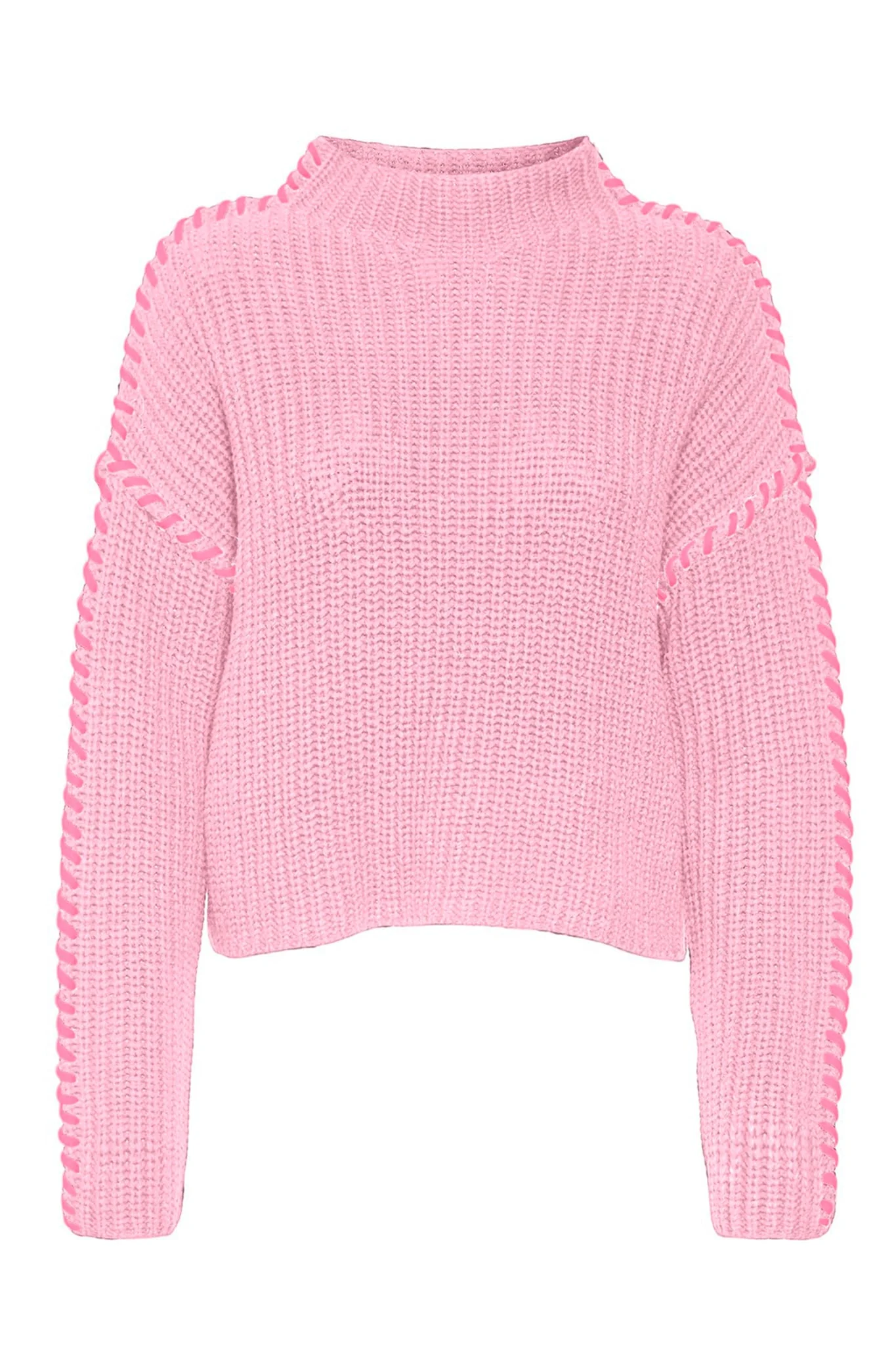 VMCream LS Funnelneck Pullover - Roseate Spoonbill With Sachet Pink - Image 6