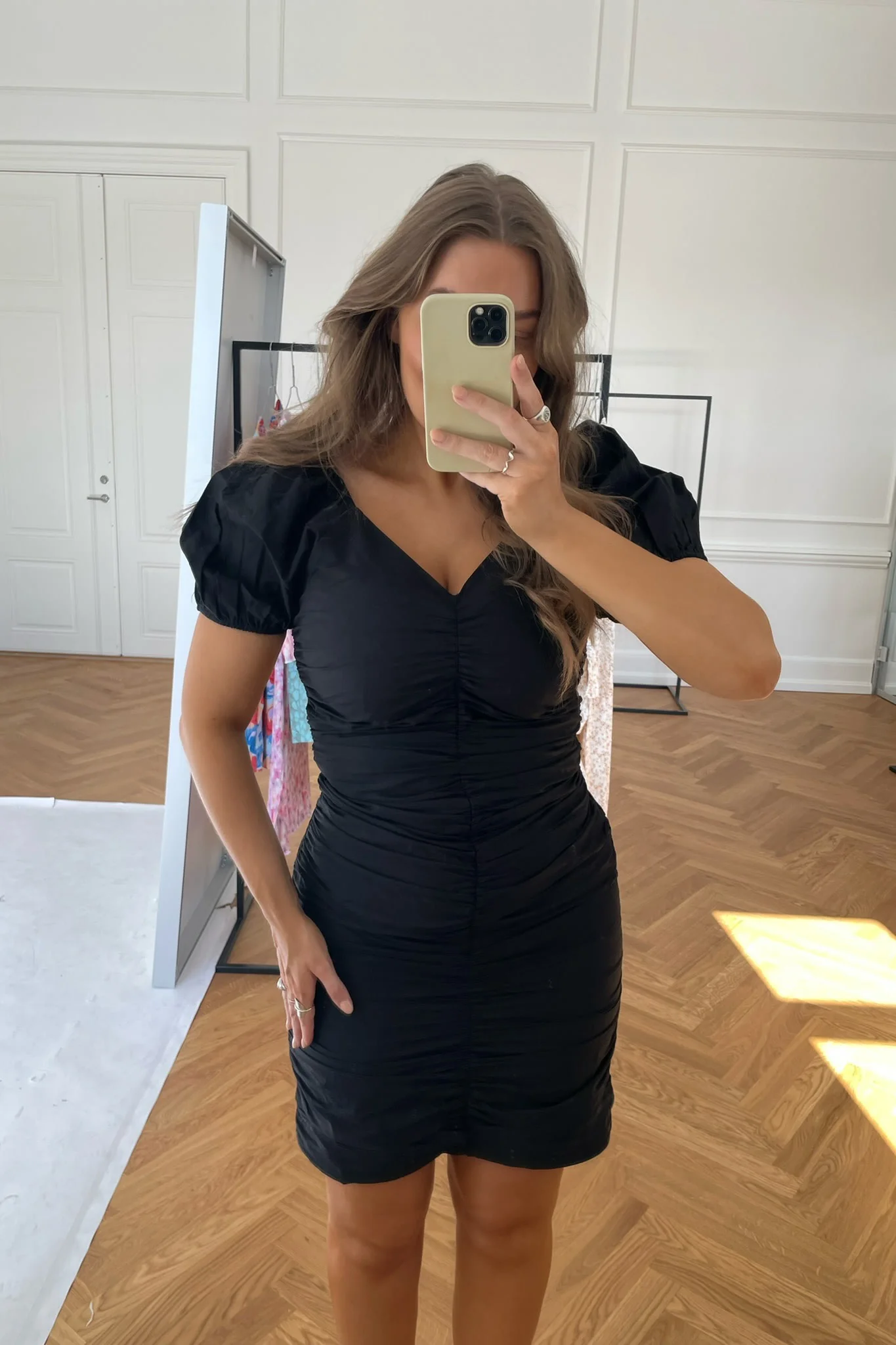 JDYCuba SS Ruching Dress - Black - Image 3
