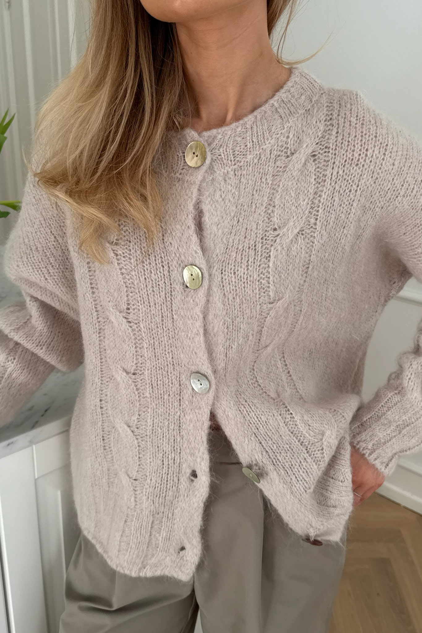 DitteIC Cardigan - Beige - Image 2