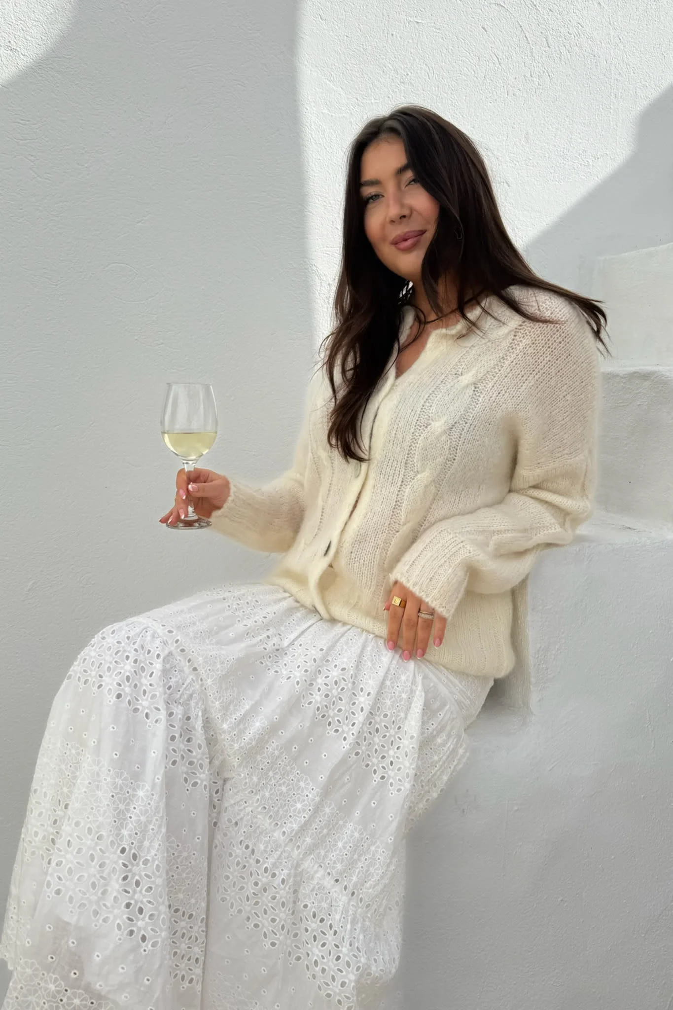DitteIC Cardigan - White - Image 4