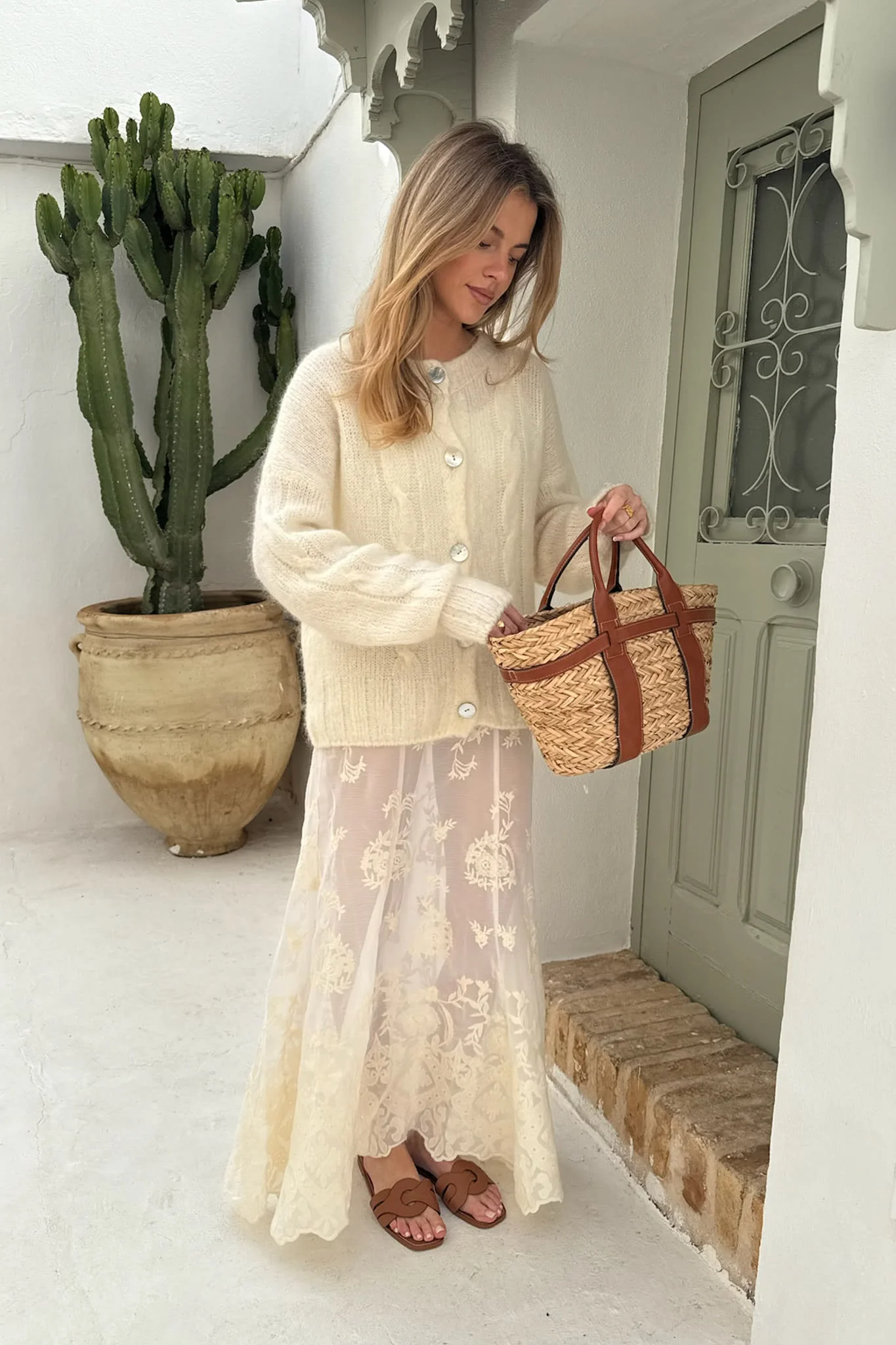 DitteIC Cardigan - White - Image 7