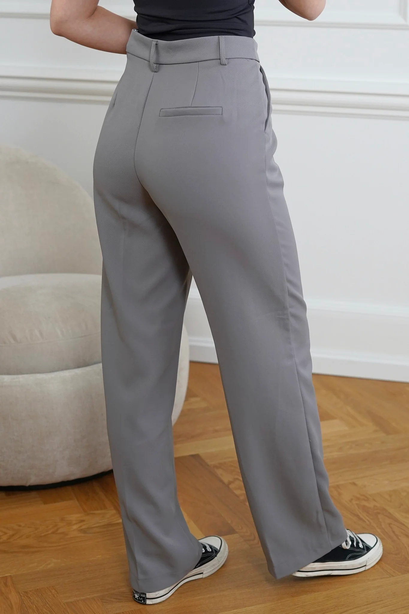 NMDrewie HW Straight Pants - Titanium - Image 6