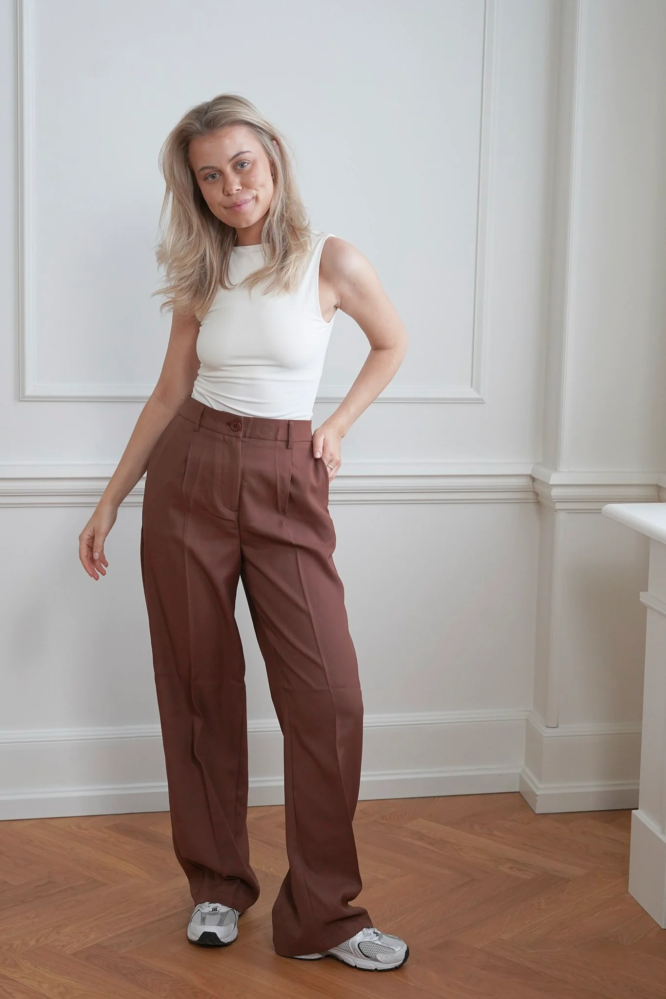 NMDrewie HW Straight Pants - Cappuccino - Image 4