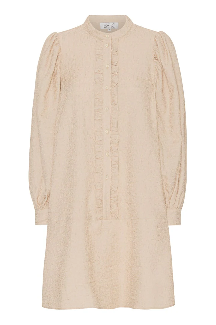 ElieIC Ruffle Dress - Light Beige - Image 10
