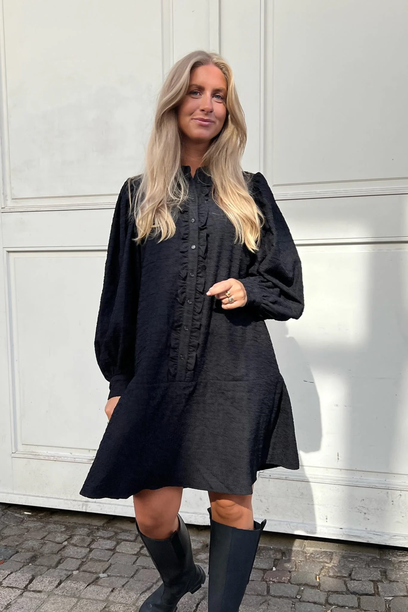 ElieIC Ruffle Dress - Black - Image 2