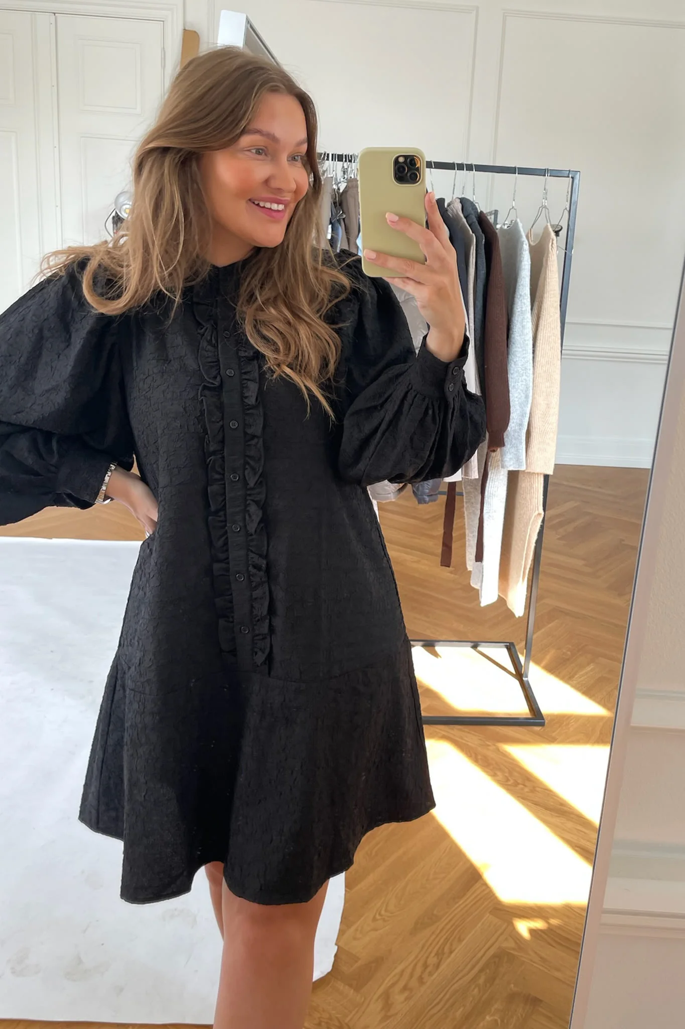 ElieIC Ruffle Dress - Black - Image 5