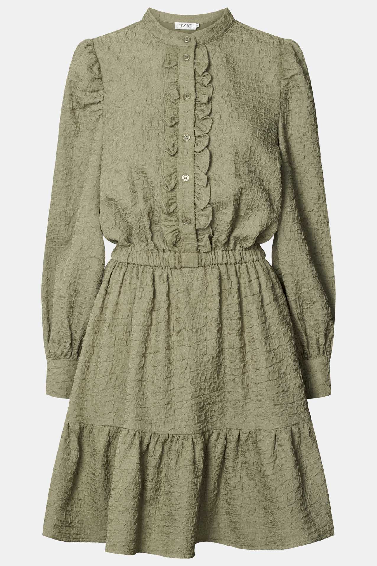 ElieaIC Ruffle Dress - Green - Image 6