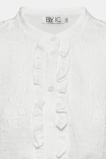 ElieaIC Ruffle Dress - White - Image 9