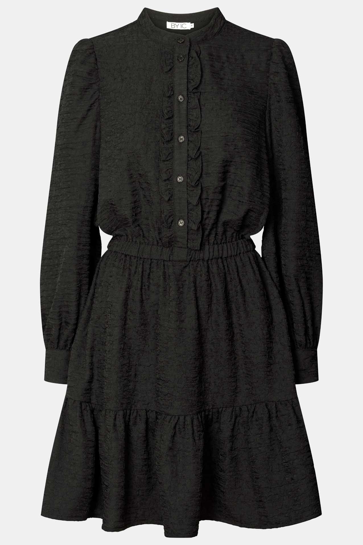ElieaIC Ruffle Dress - Black - Image 7
