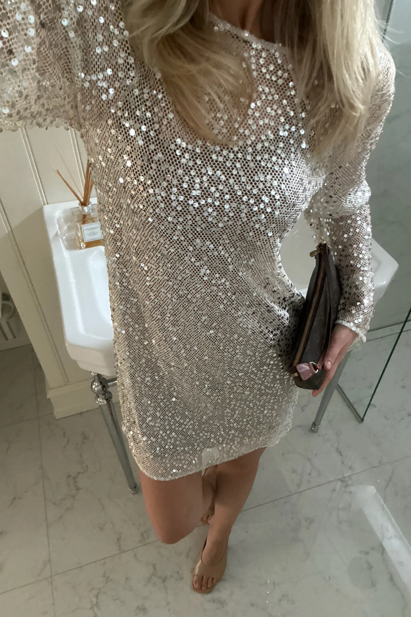 ElinaIC Sequin Dress - Silver - Image 14