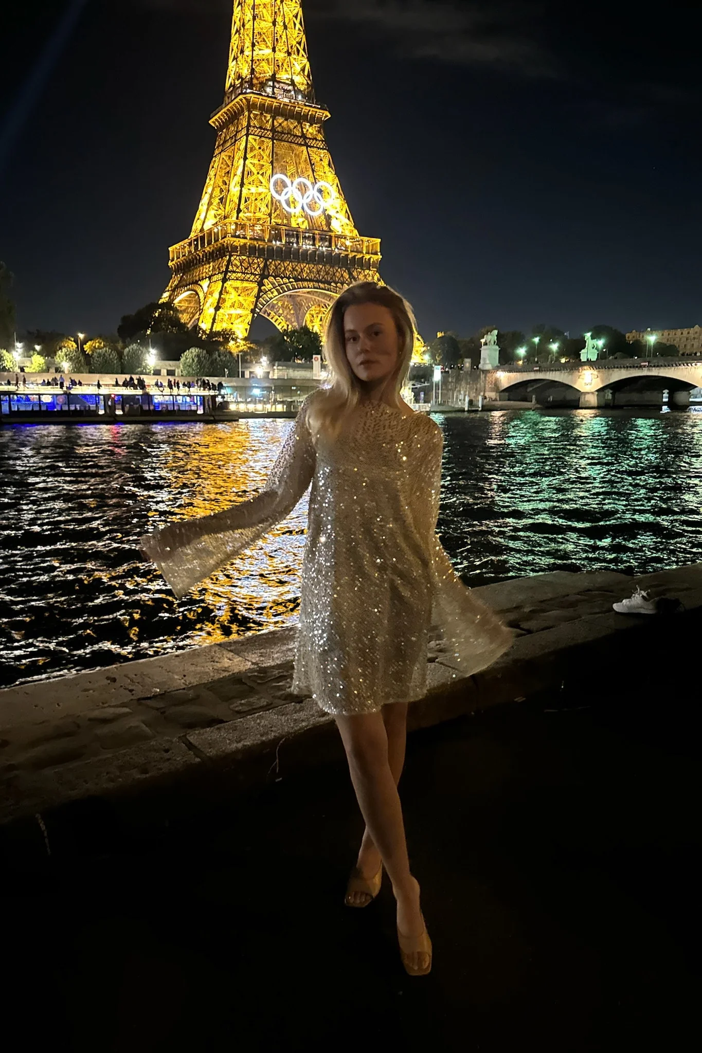 ElinaIC Sequin Dress - Silver - Image 5