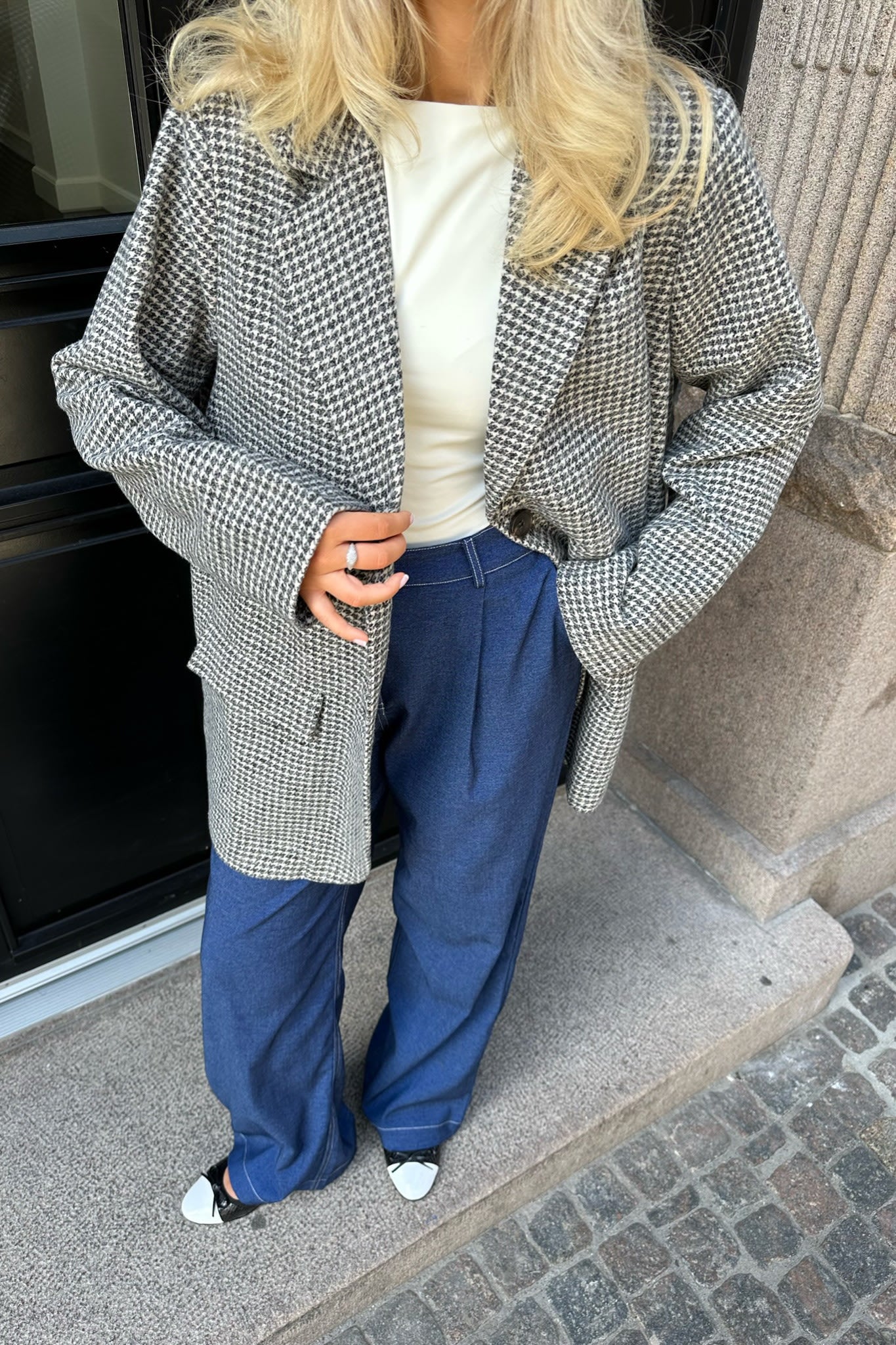 ElisaIC Blazer - Grey Beige Checks - Image 7