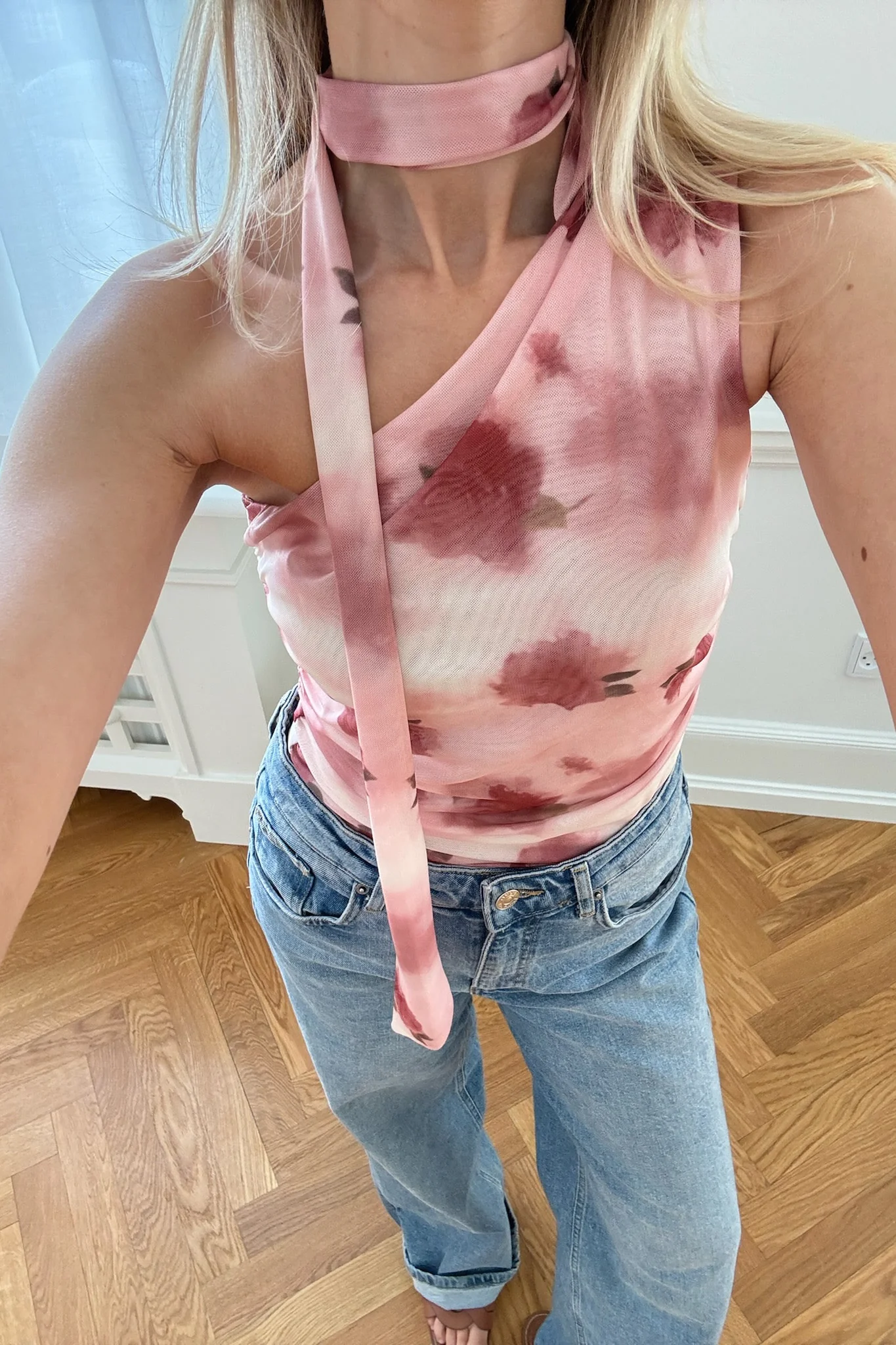 EllieIC Mesh Top - Rose Print - Image 4