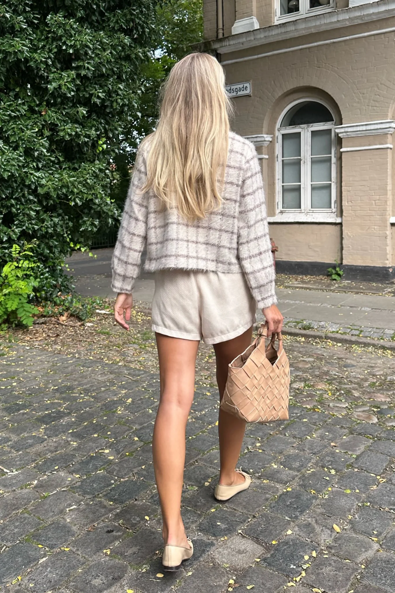 EllinorIC Jacket - Beige Brown Checks - Image 3
