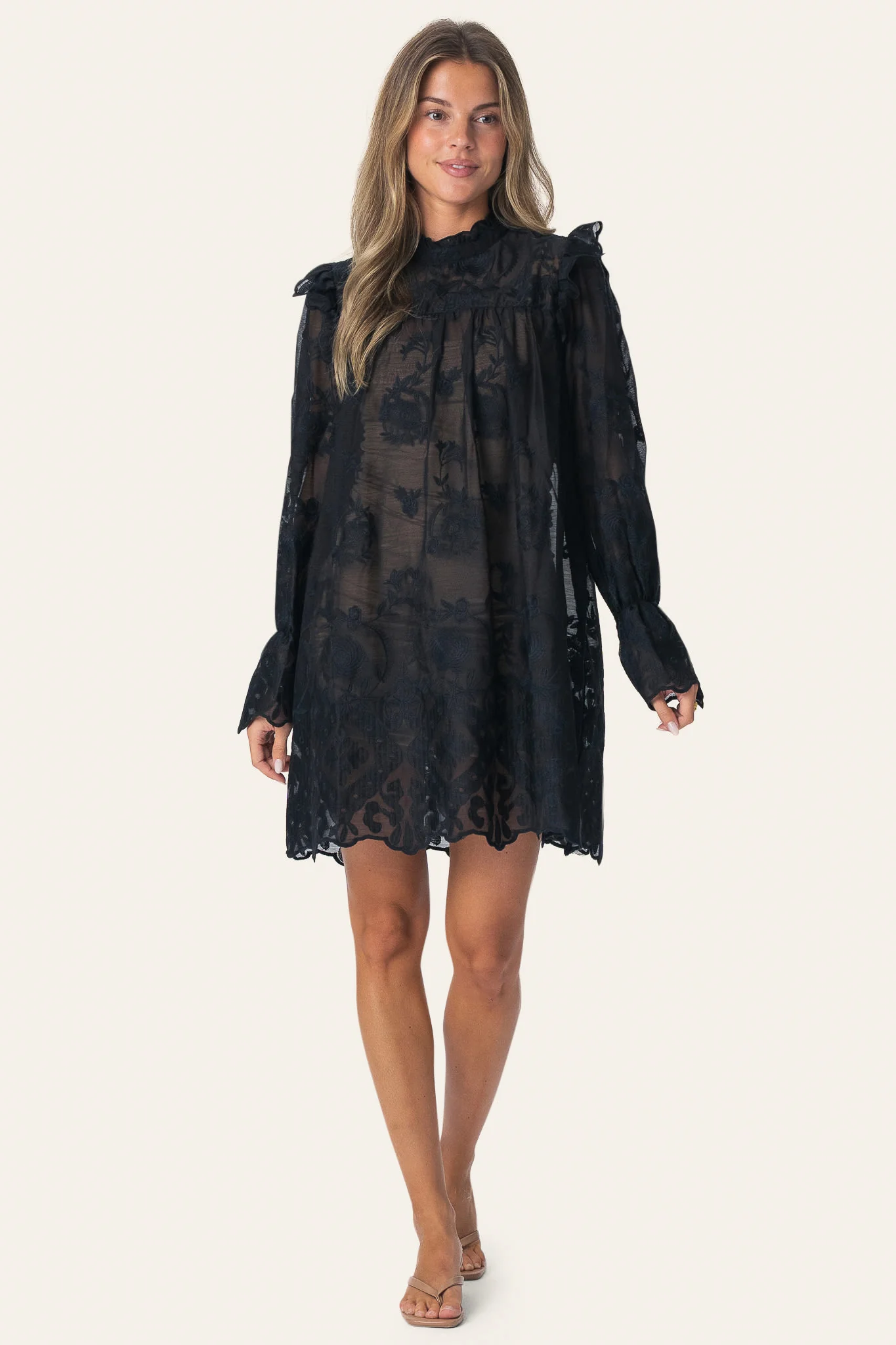 EllinorIC Lace Dress - Vintage Black - Image 4