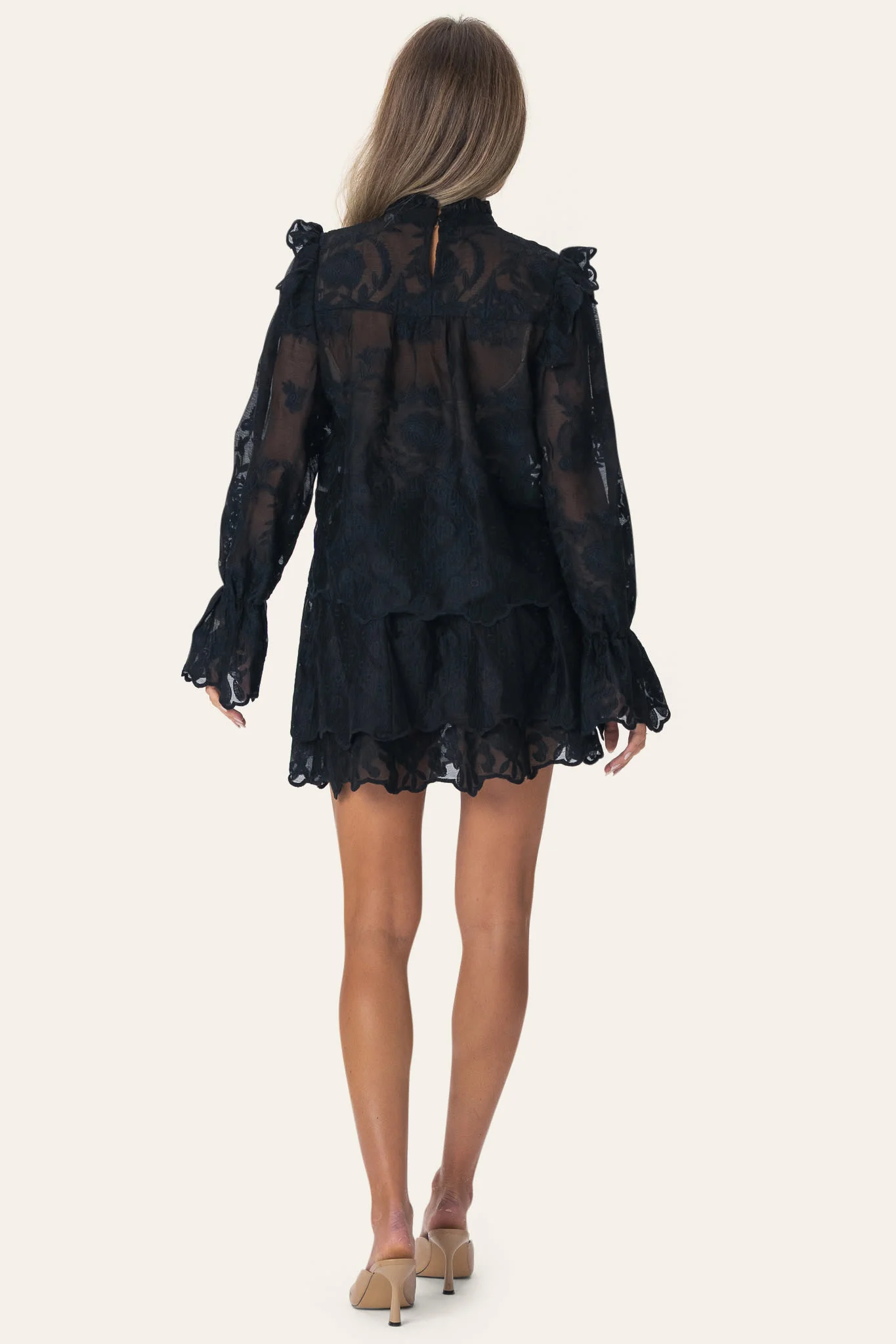 EllinorIC Lace Shirt - Vintage Black - Image 3