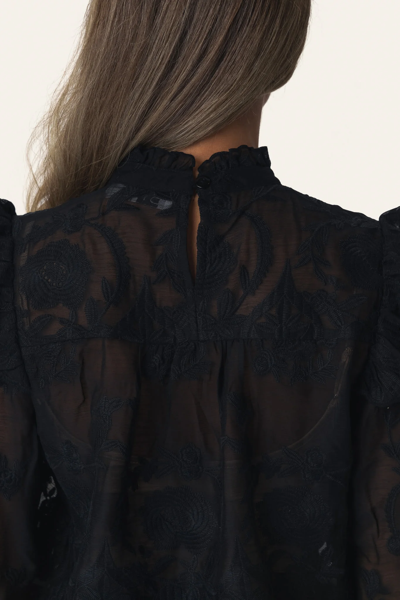 EllinorIC Lace Shirt - Vintage Black - Image 4