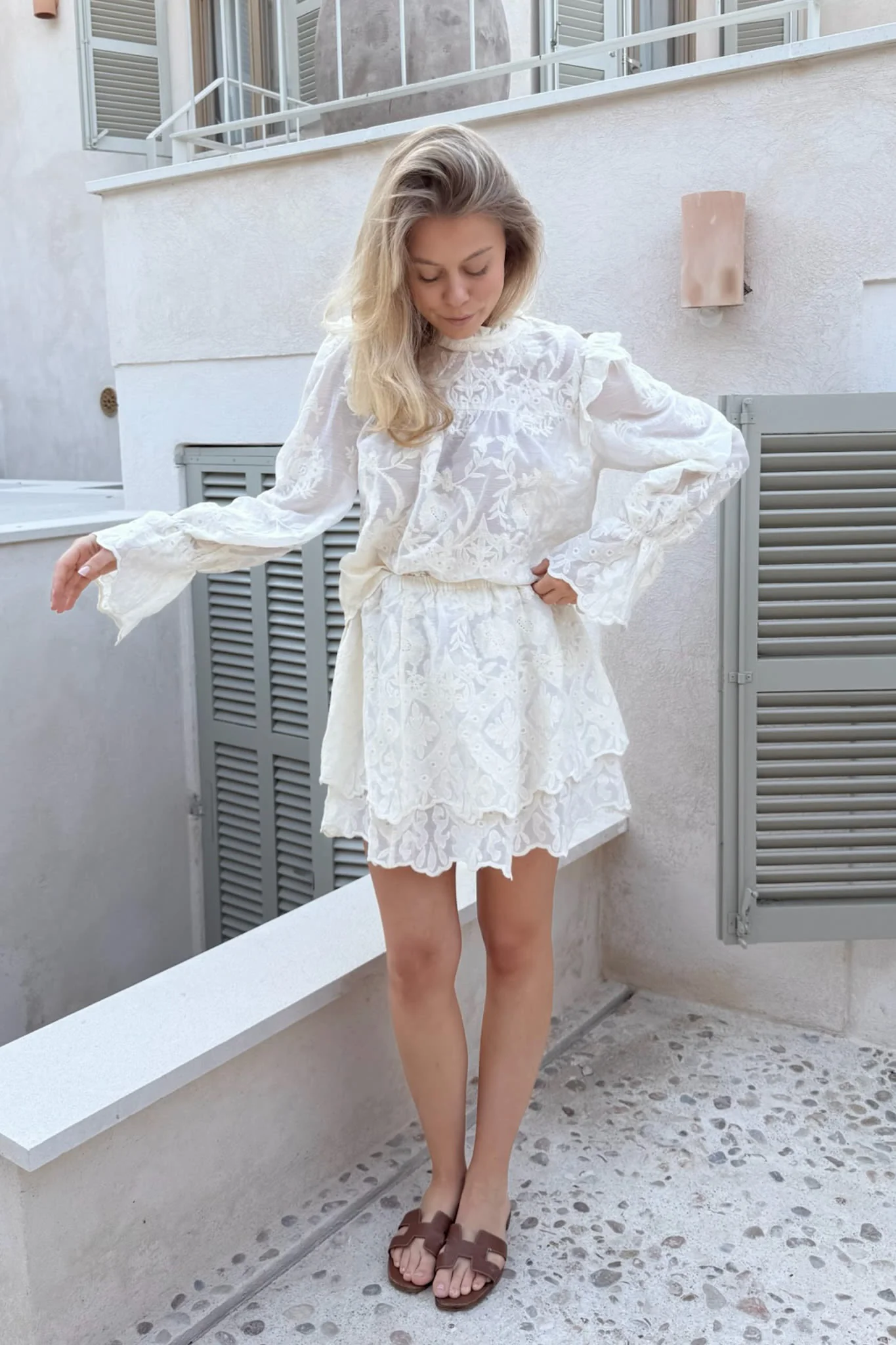 EllinorIC Lace Shirt - Vintage White - Image 2