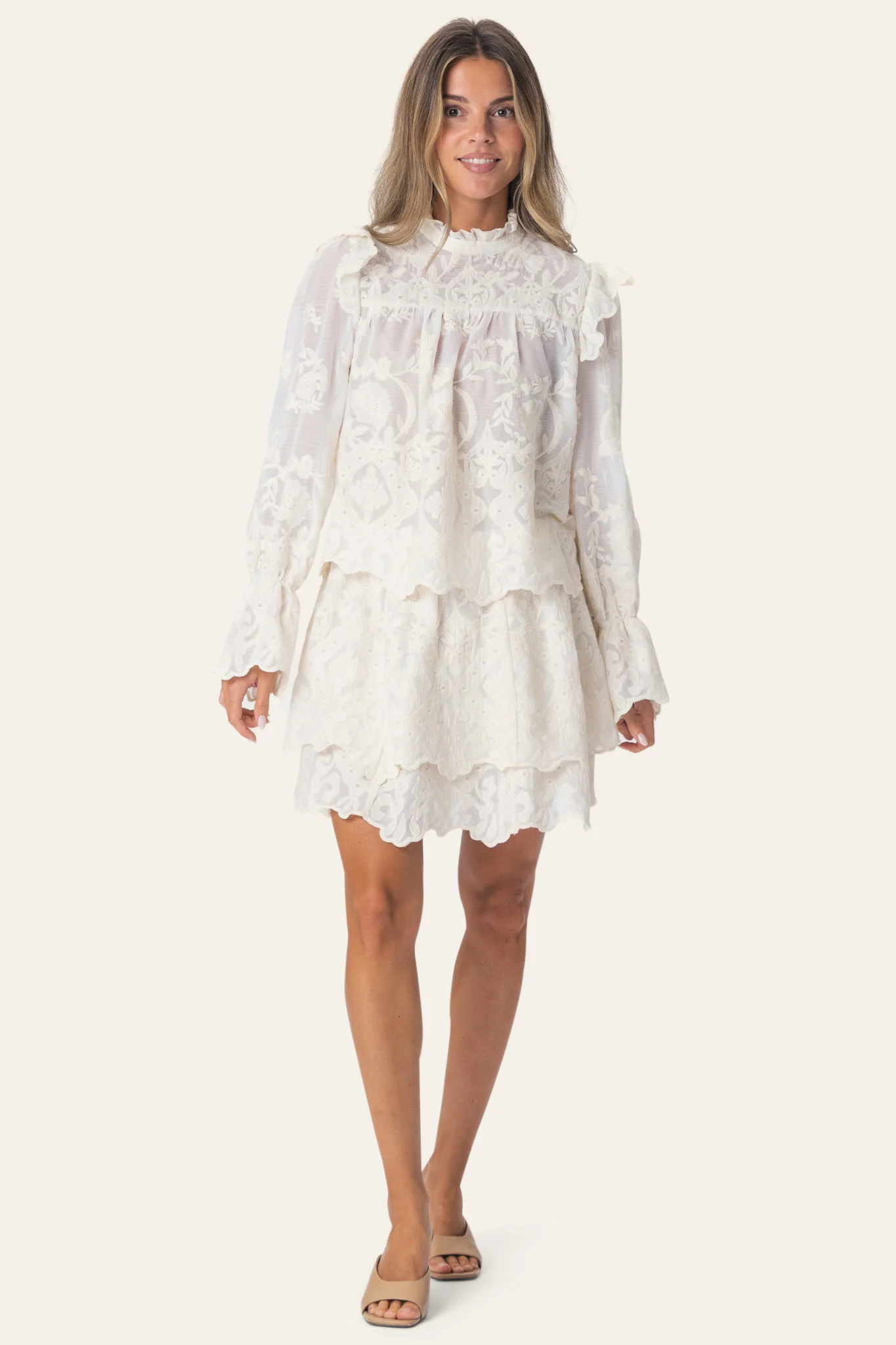EllinorIC Lace Shirt - Vintage White - Image 4