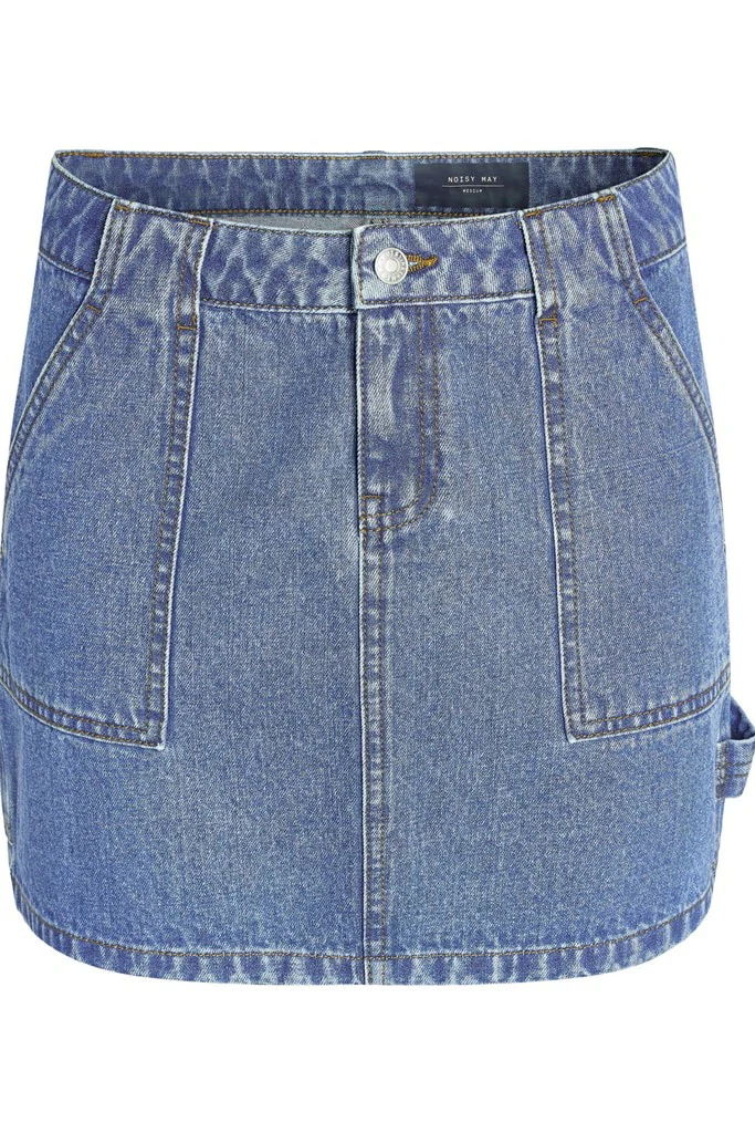 NMEmily Cardonna Hw Cargo Skirt - Medium Blue Denim - Image 7