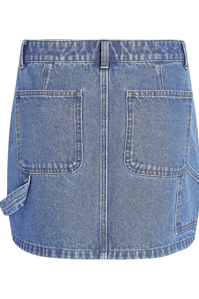 NMEmily Cardonna Hw Cargo Skirt - Medium Blue Denim - Image 8
