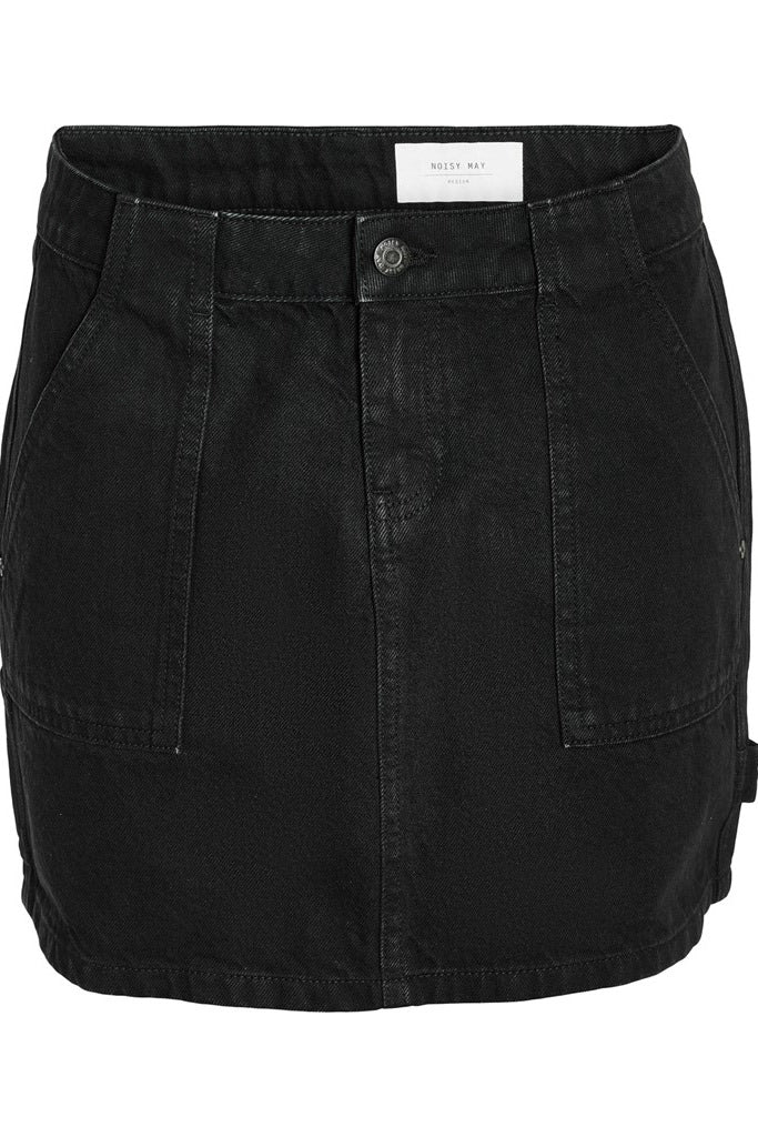 NMEmily Cardonna Hw Cargo Skirt - Black Denim - Image 8
