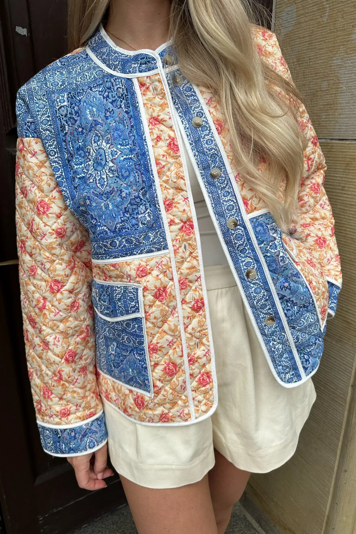 EmmyIC Quilted Jacket - Rose Blue Multicolor - Image 7