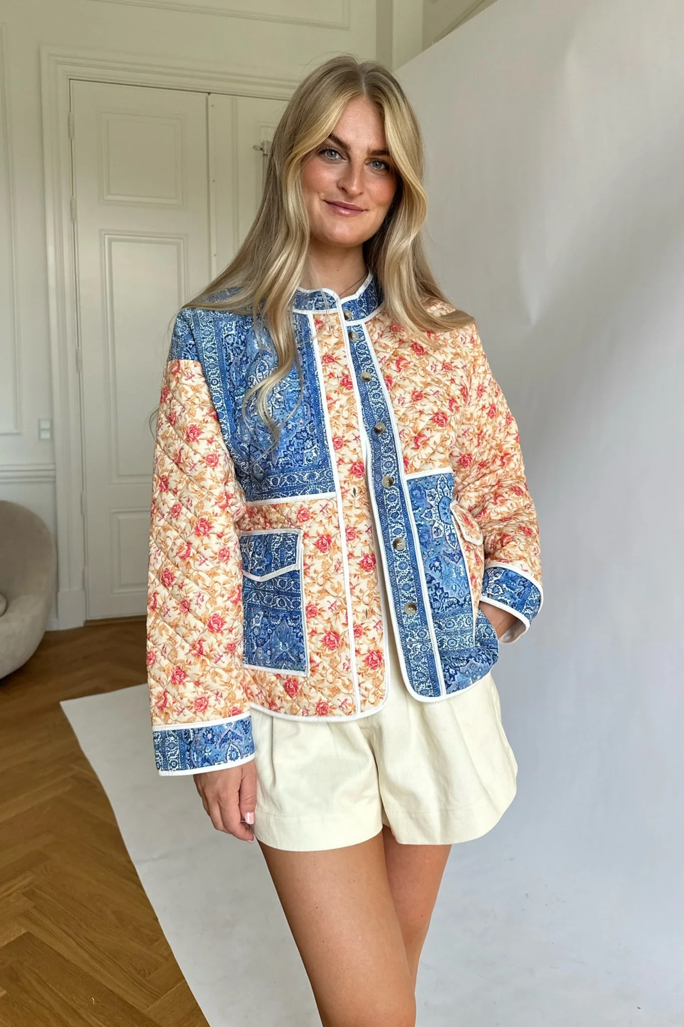 EmmyIC Quilted Jacket - Rose Blue Multicolor - Image 8