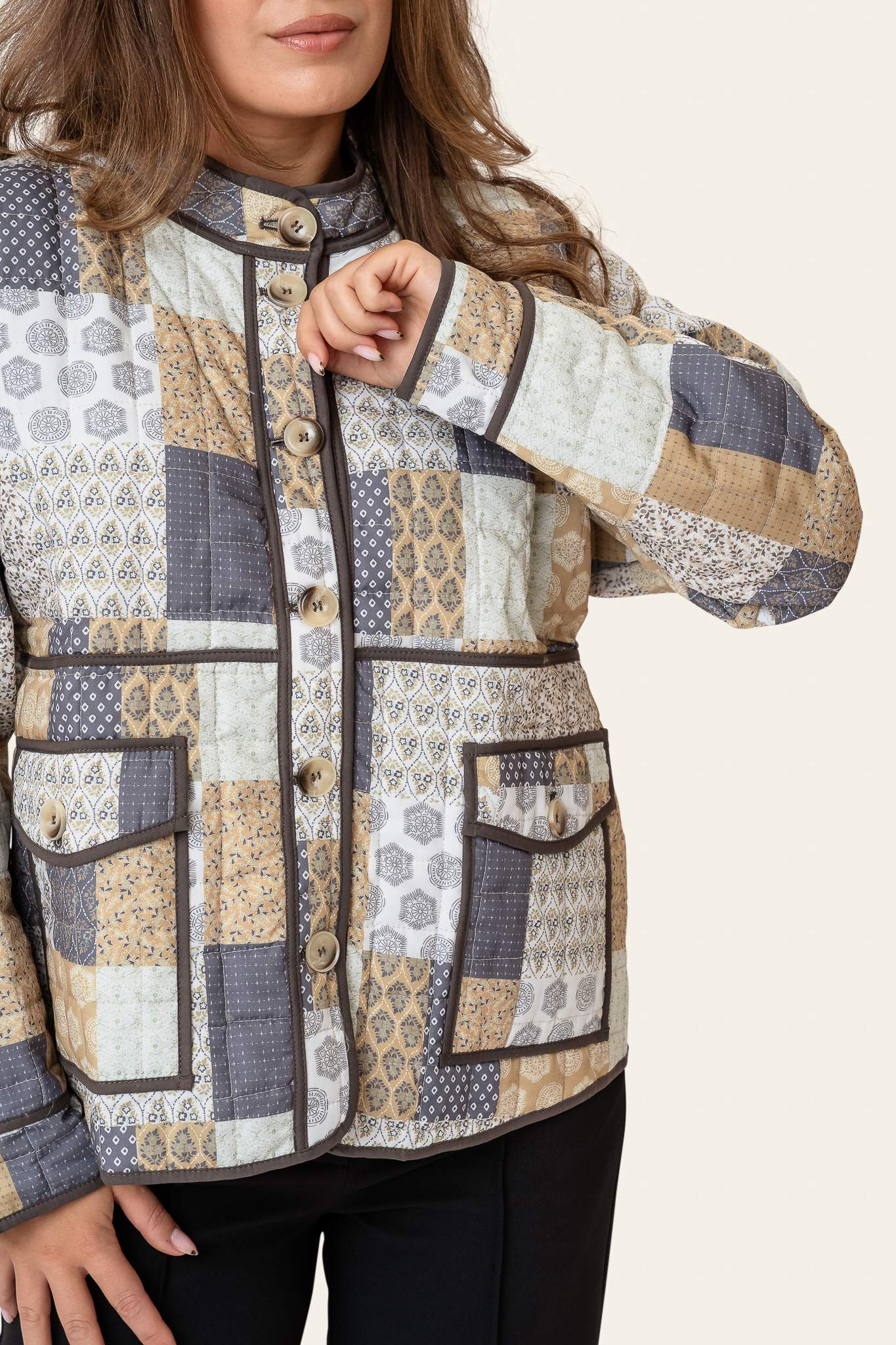 EmmyIC Quilted Jacket - Earth Multi Print - Image 4