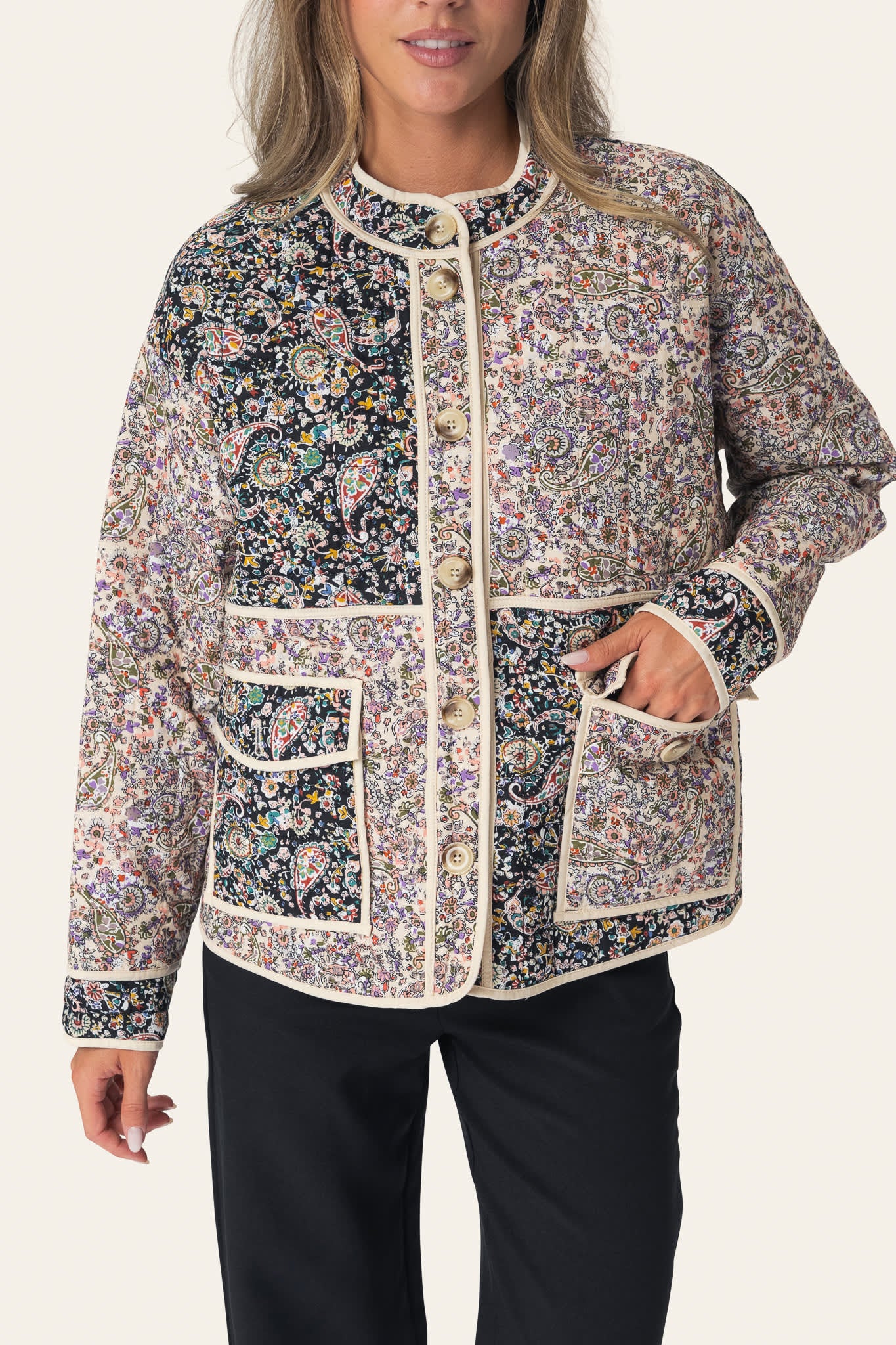 EmmyIC Quilted Jacket - Multi Paisley - Image 4
