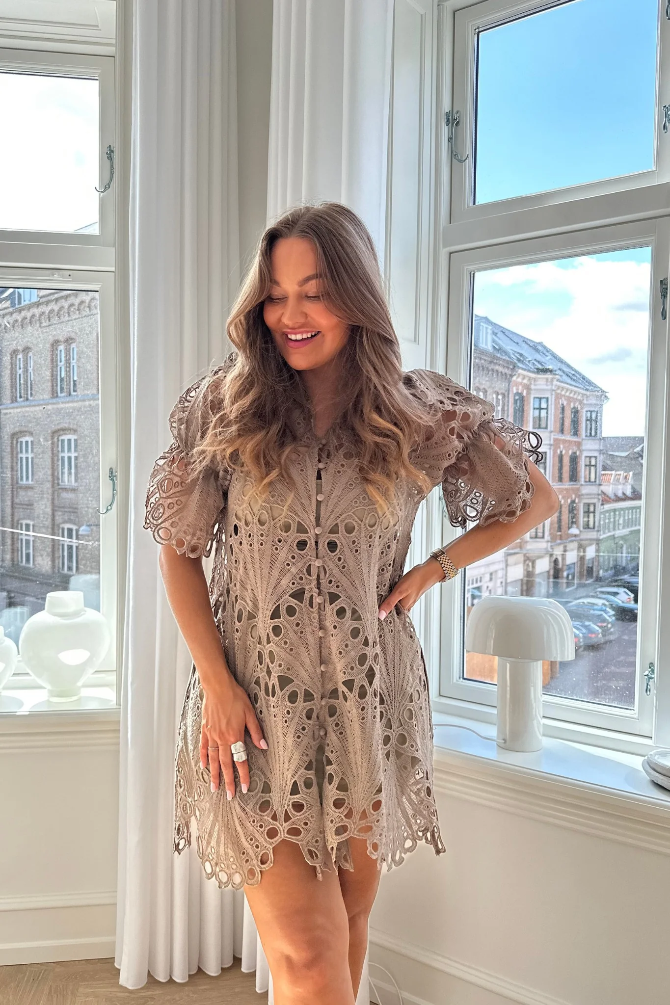 EstherIC Dress - Mocca Embroidery - Image 2