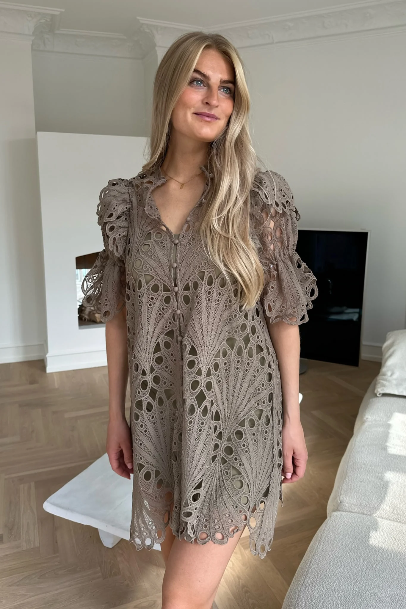 EstherIC Dress - Mocca Embroidery - Image 6