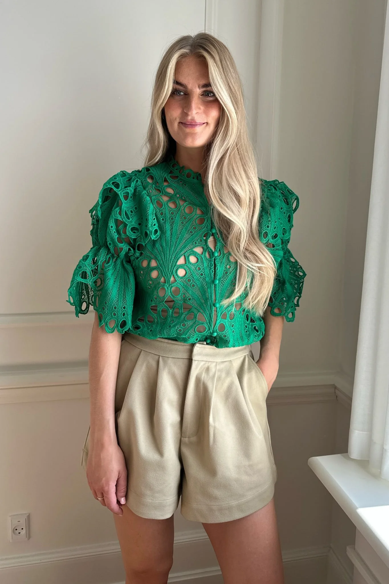 EstherIC Shirt - Green Embroidery - Image 6