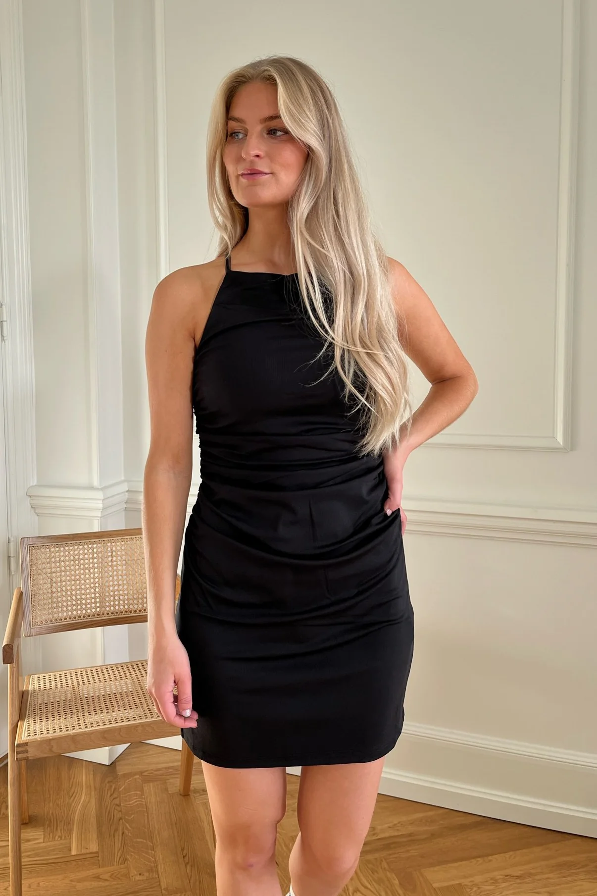 JDYFarah SL Ruching Dress - Black - Image 2