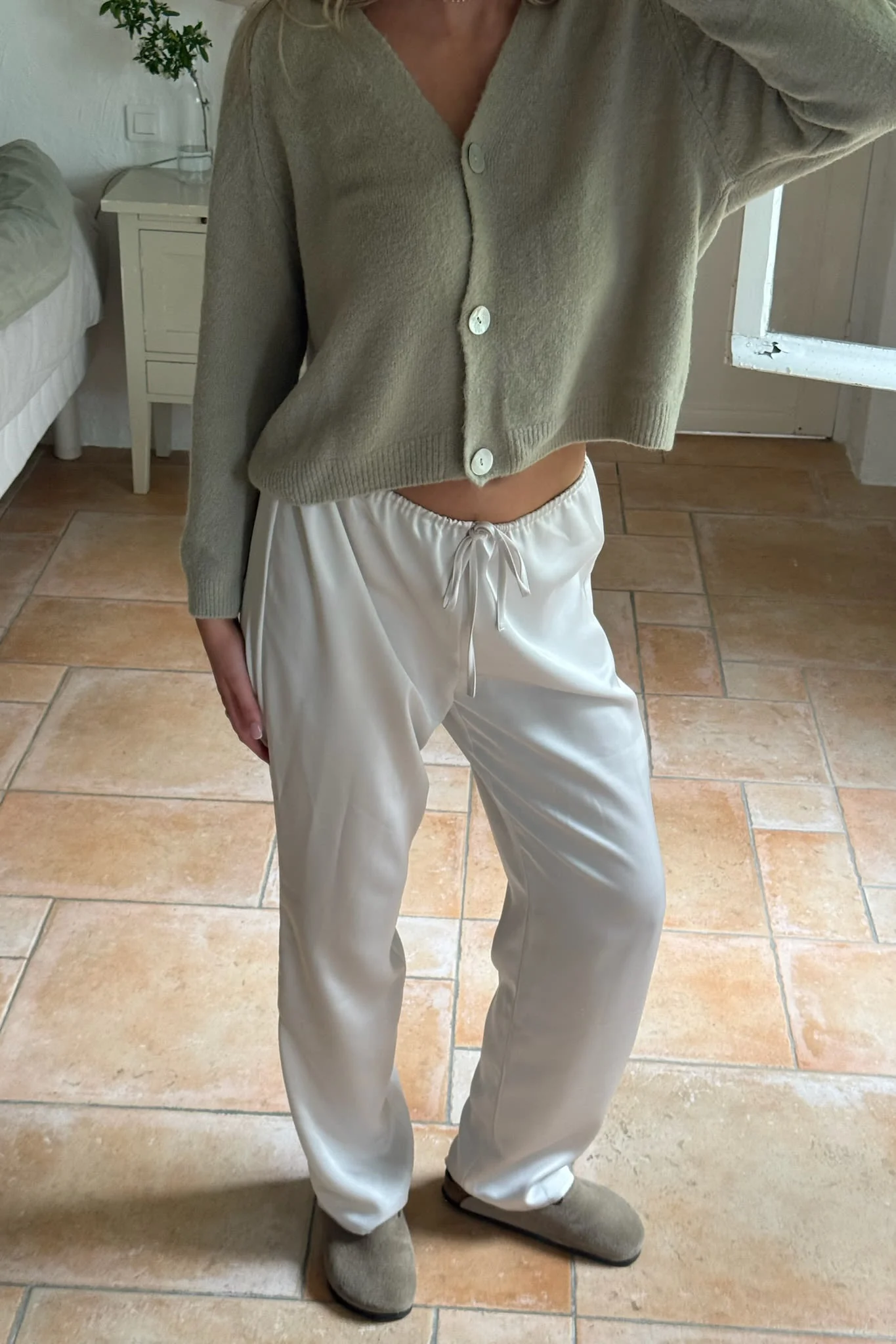 FieIC Pants - Off White Satin - Image 10