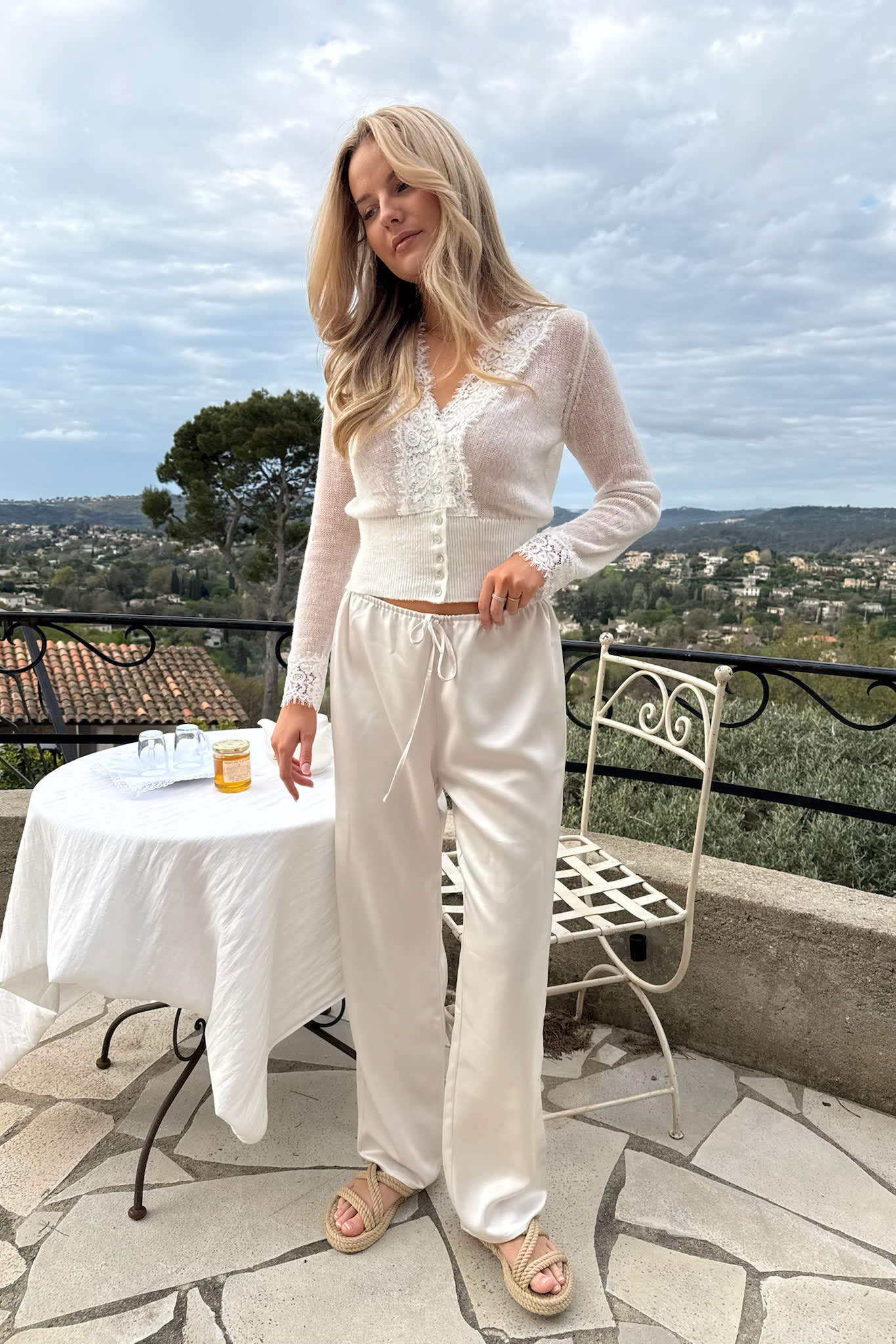 FieIC Pants - Off White Satin - Image 2