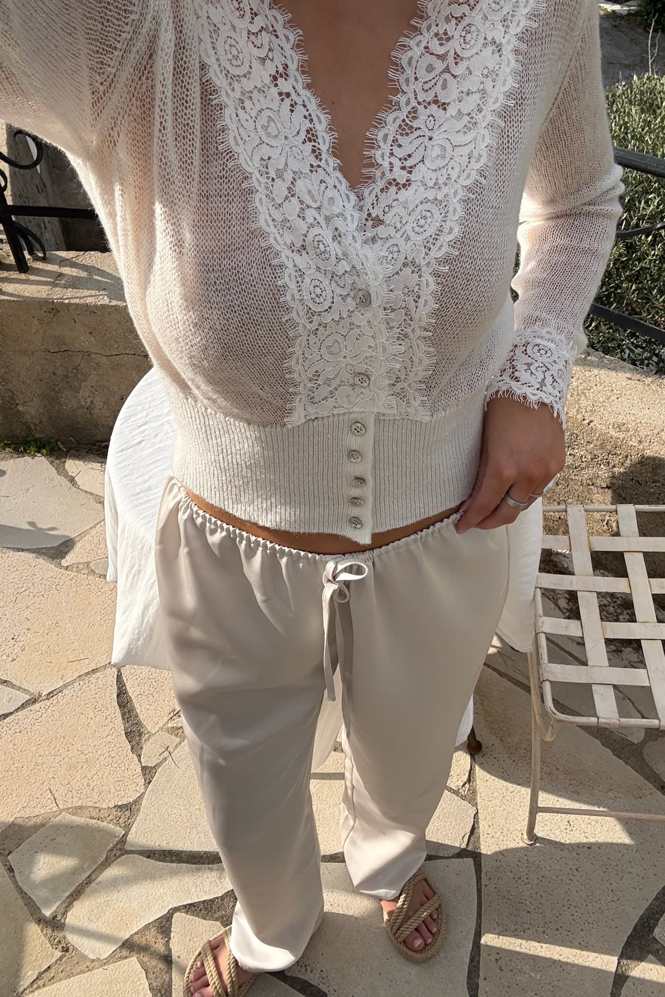 FieIC Pants - Off White Satin - Image 4