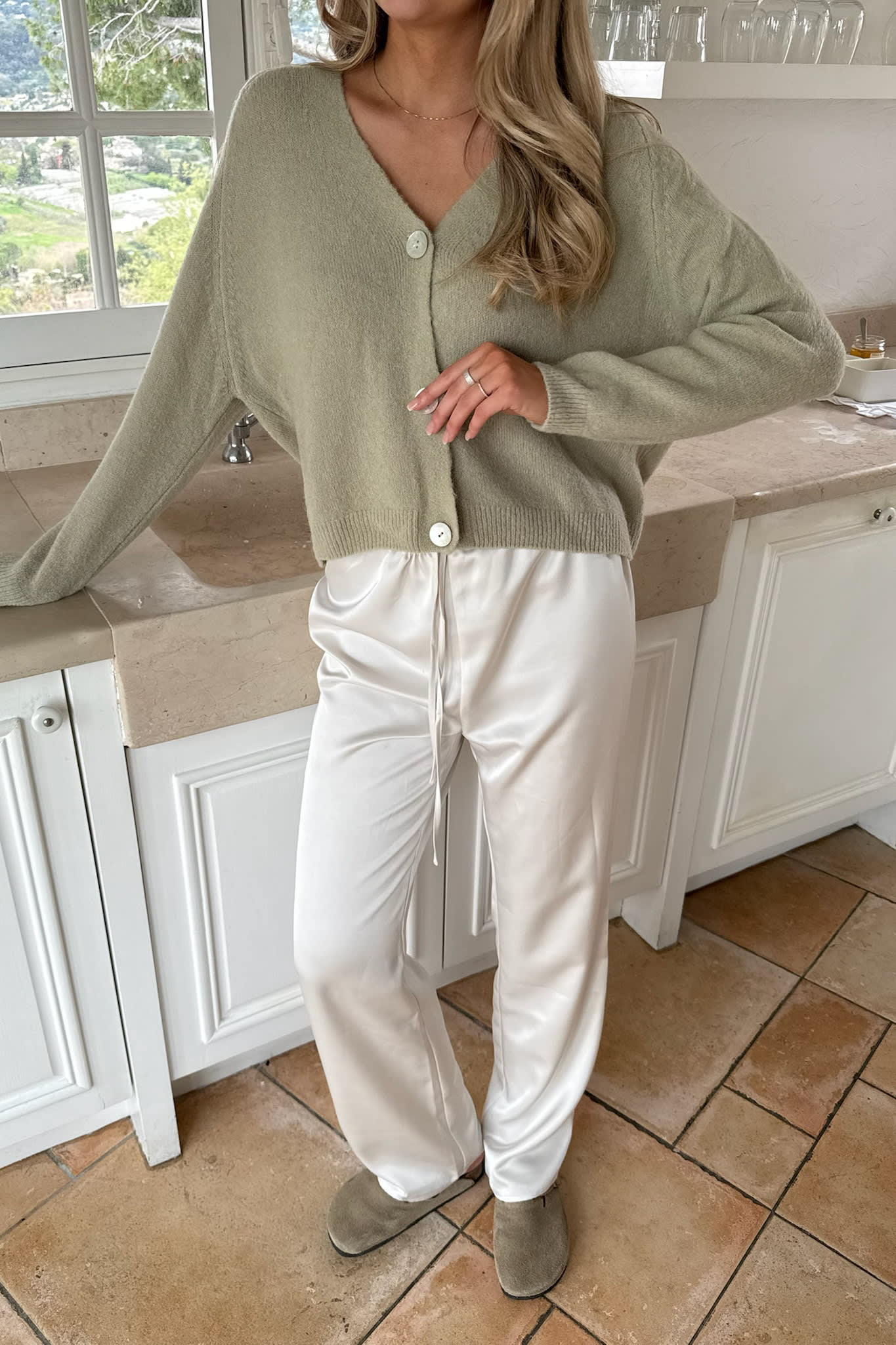 FieIC Pants - Off White Satin - Image 7