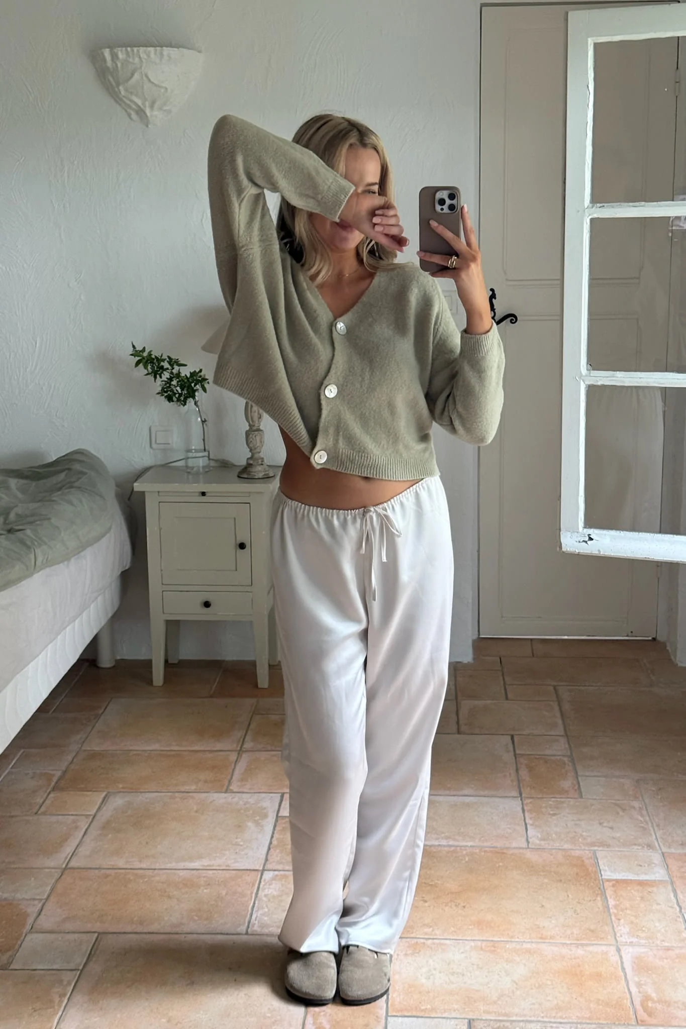 FieIC Pants - Off White Satin - Image 9