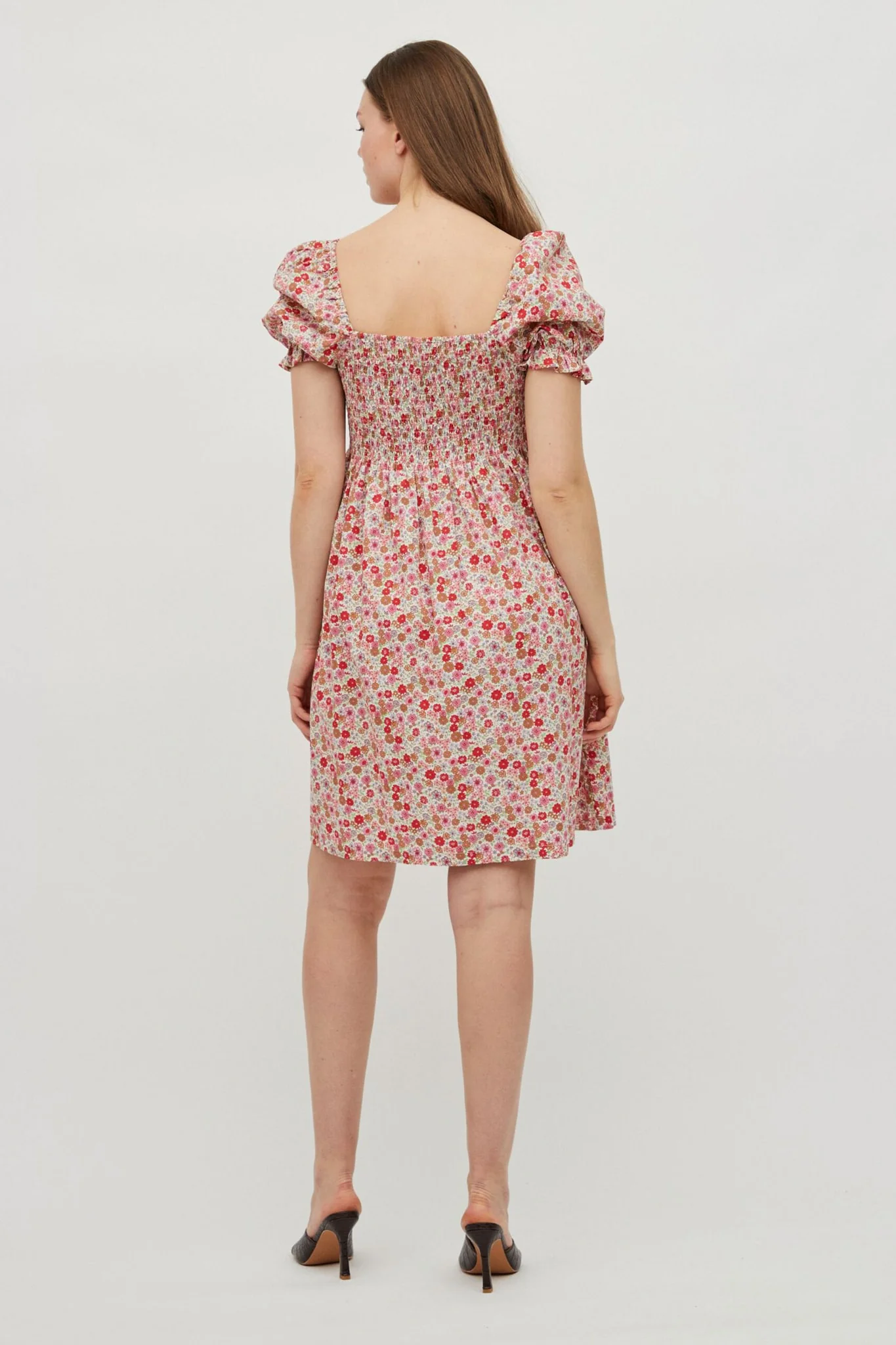 VIFlows Squareneck 2/4 Dress - Cloud Dancer - Image 3