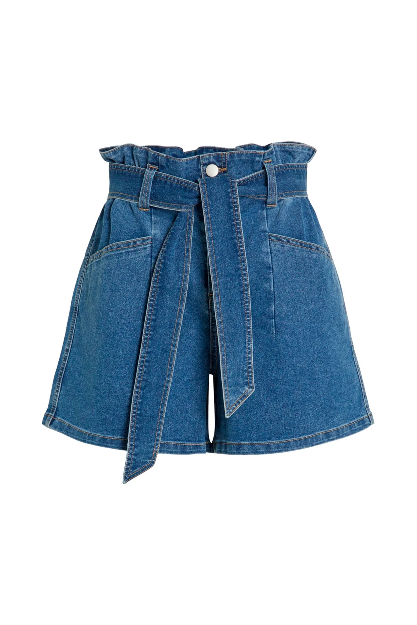 VIFo HW Denim Shorts - Medium Blue Denim - Image 7