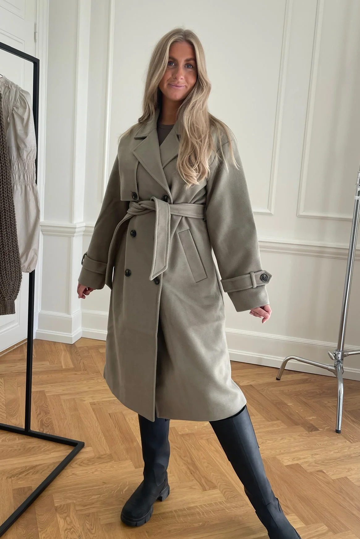 VMFortune Long Trench Coat - Laurel Oak Solid - Image 2