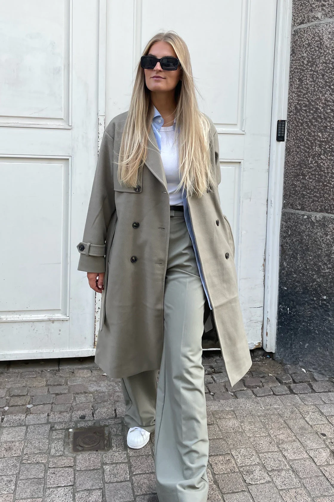 VMFortune Long Trench Coat - Laurel Oak Solid - Image 4