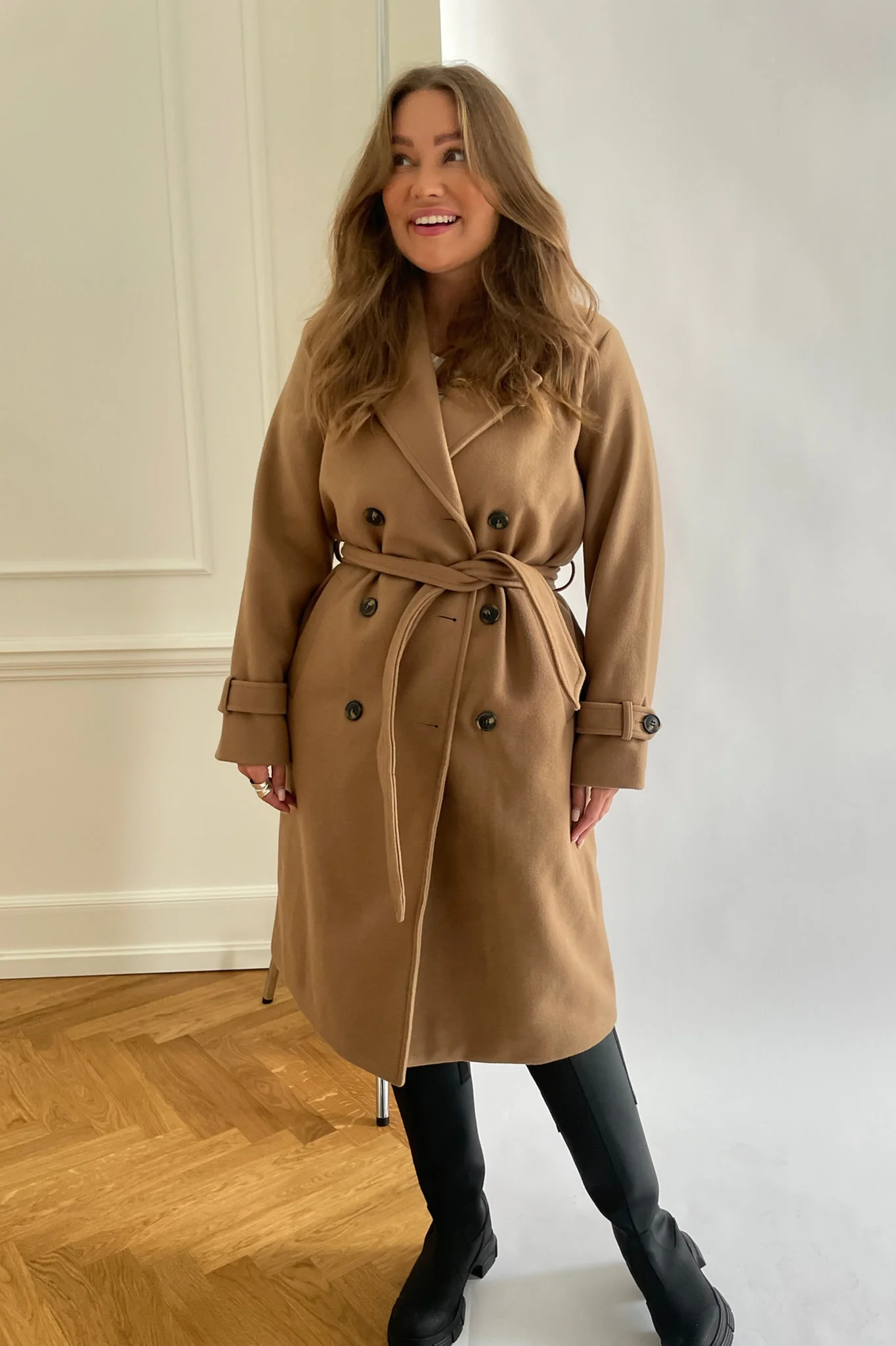 VMFortunevega Long Trenchcoat - Toasted Coconut Solid - Image 7